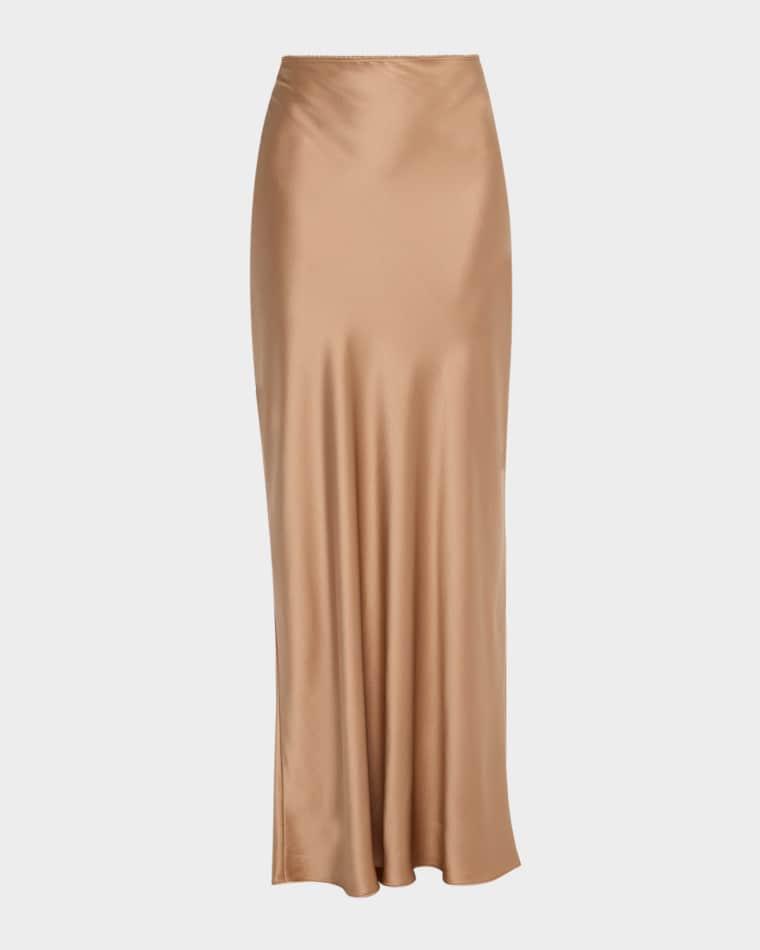 Grace Scallop-Trim Bias Cut Maxi Skirt by SABLYN