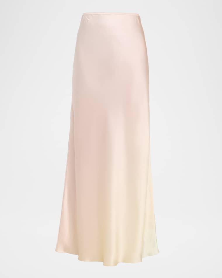 Grace Scallop-Trim Silk Maxi Skirt by SABLYN