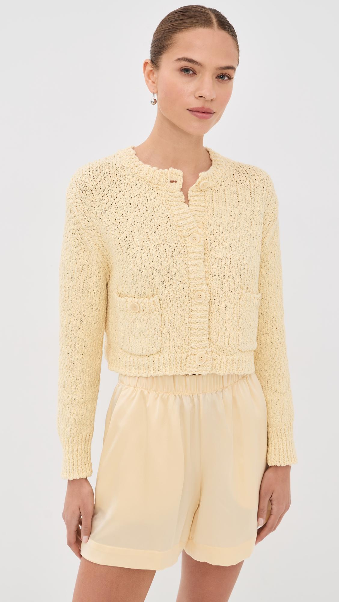 Helena Cropped Double Pocket Cardigan by SABLYN
