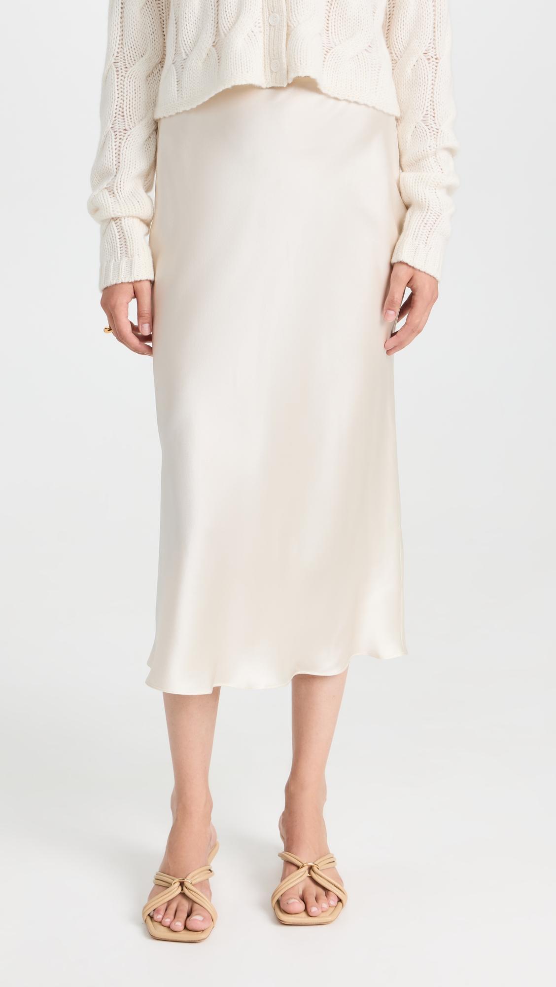 Midi Silk Skirt by SABLYN