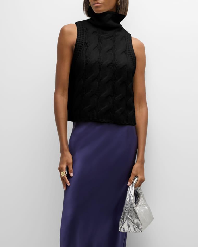 Saige B Cashmere Sleeveless Turtleneck Sweater by SABLYN