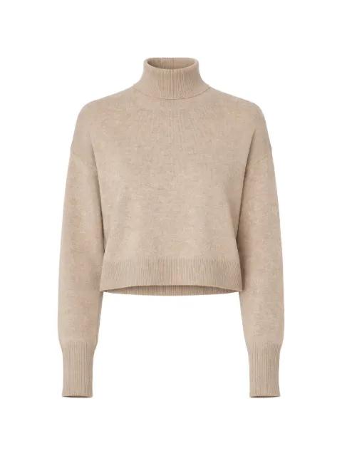 turtleneck ribbed cardigan by SABLYN