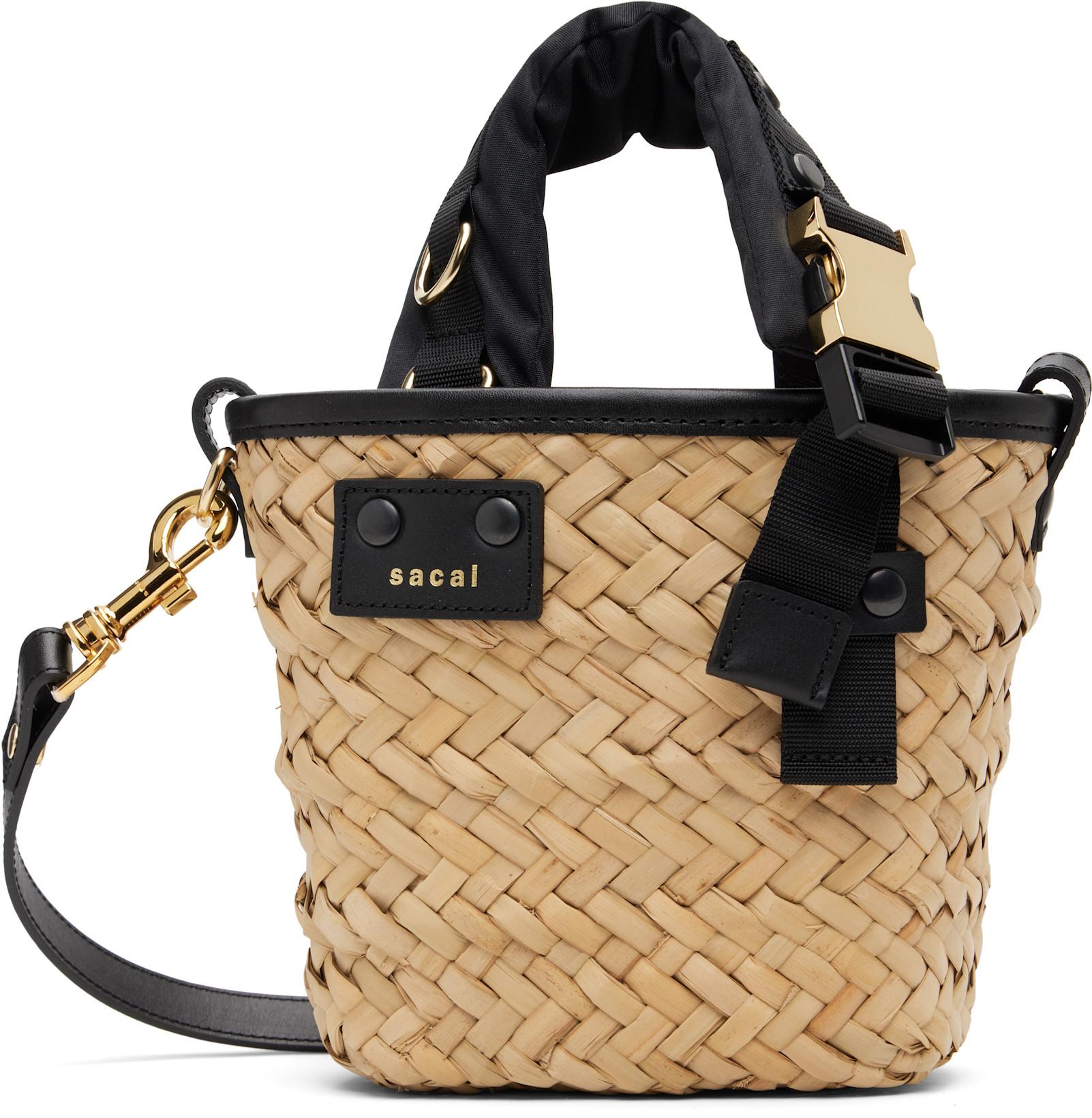 Beige Hybrid Micro Marche Bag by SACAI
