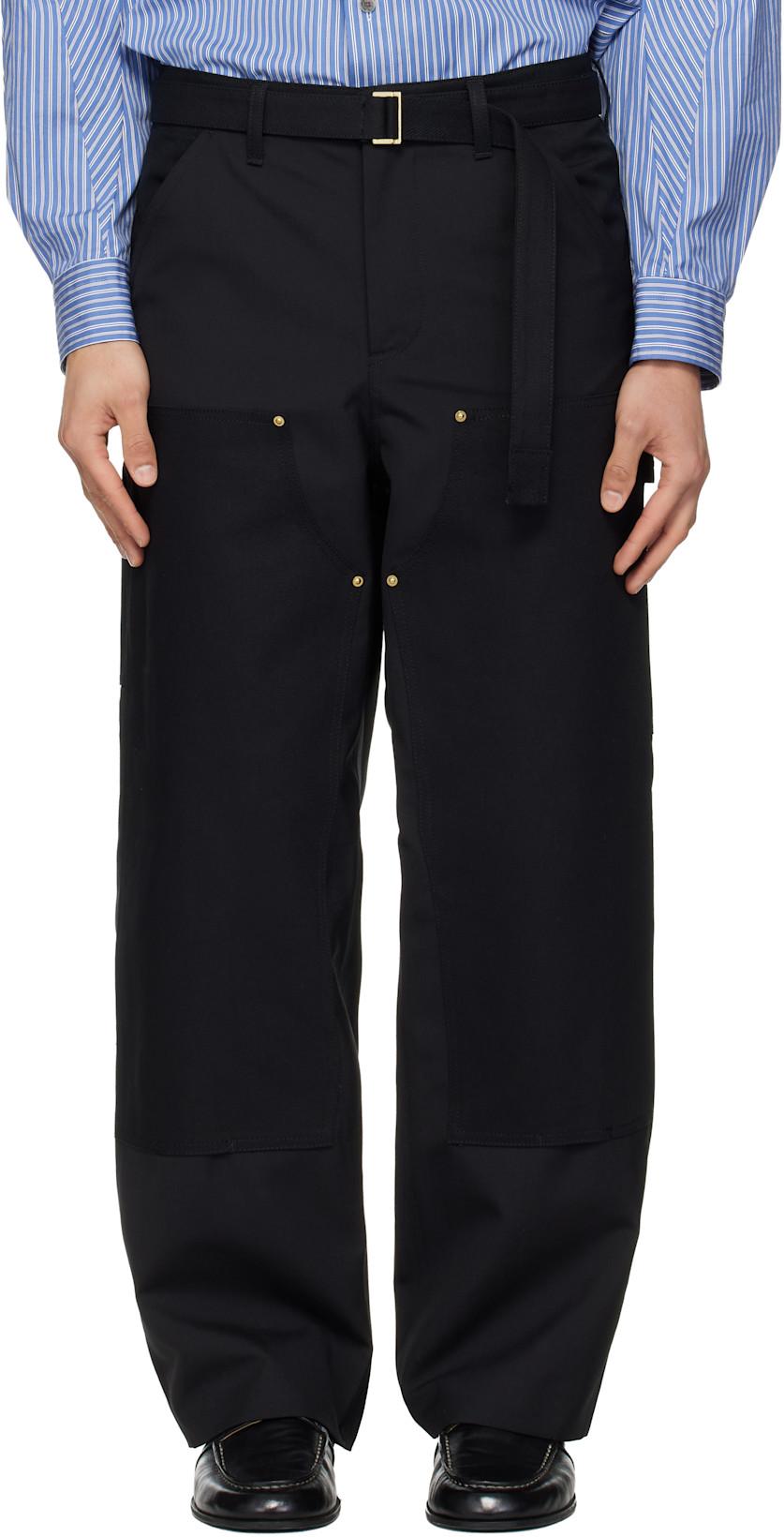 Black Carhartt WIP Edition Duck Trousers by SACAI