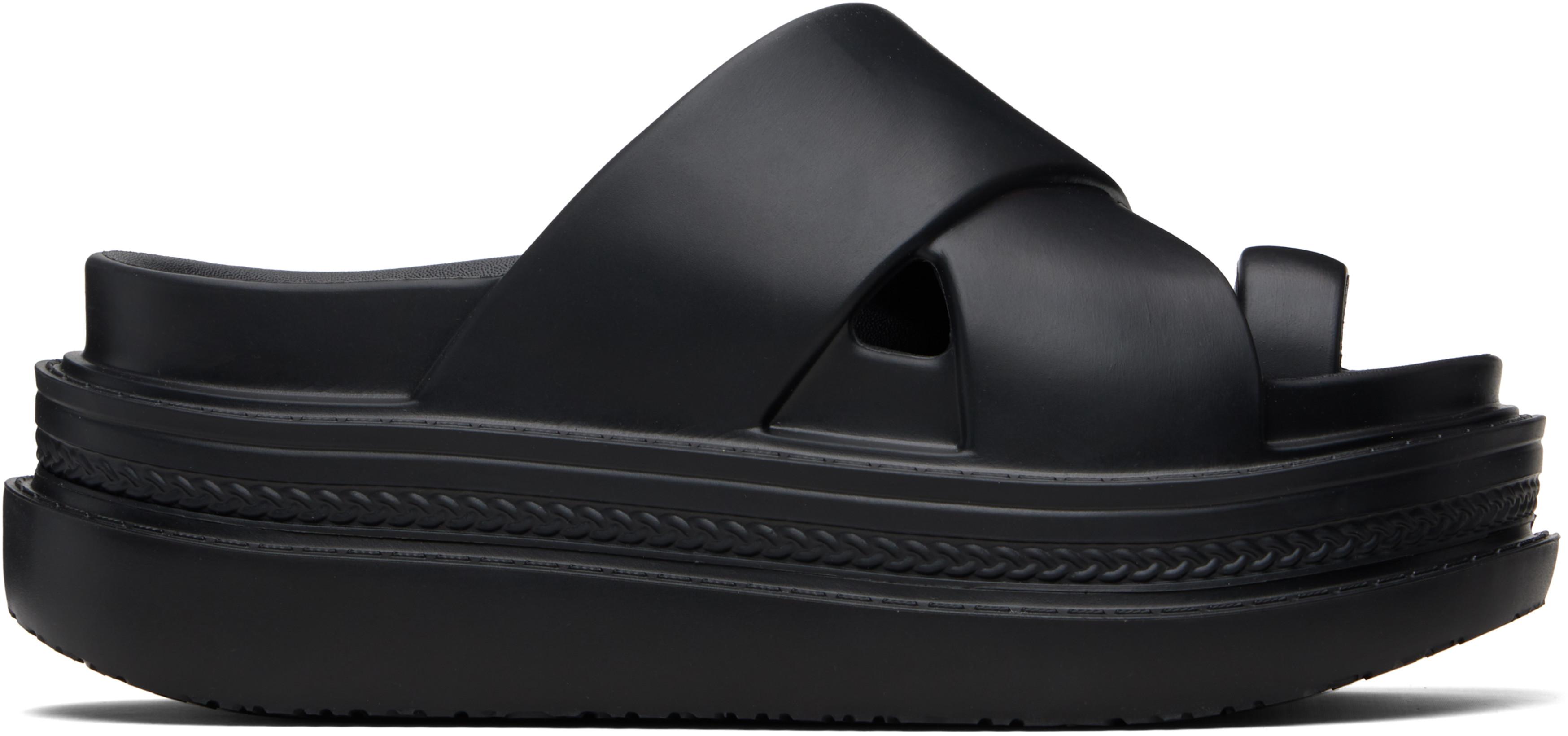 Black Foam Multiple Sole Sandals by SACAI