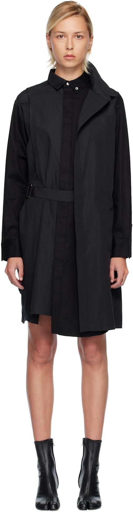 Black Poplin Midi Dress by SACAI