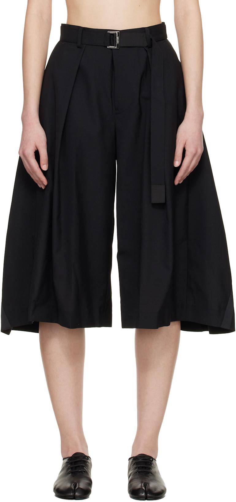Black Suiting Shorts by SACAI