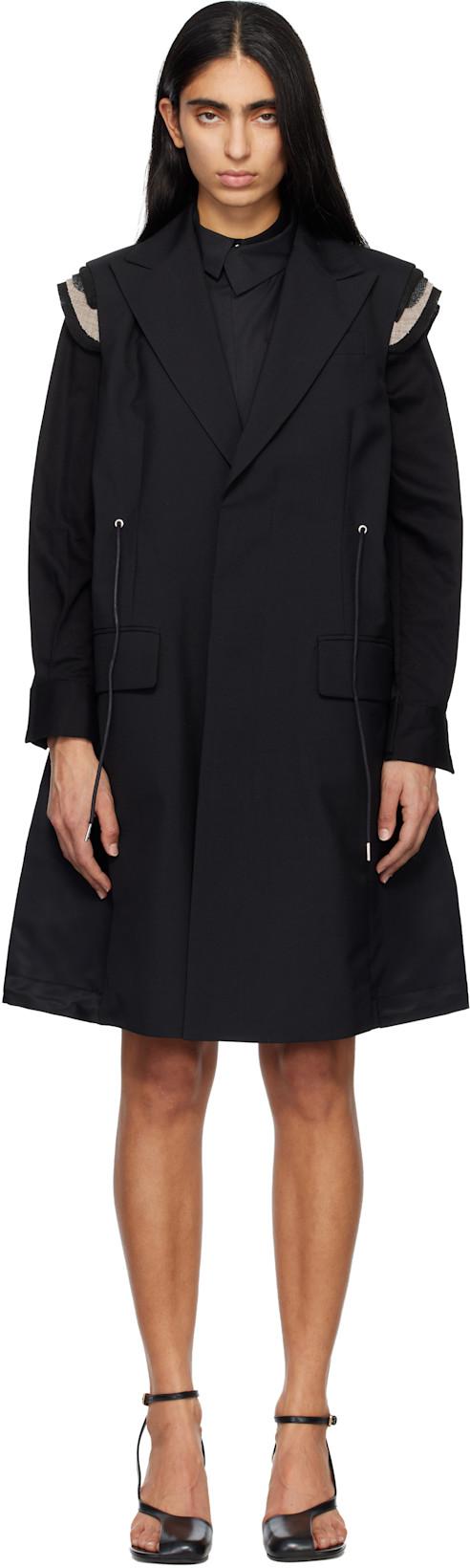 Black Suiting Vest by SACAI