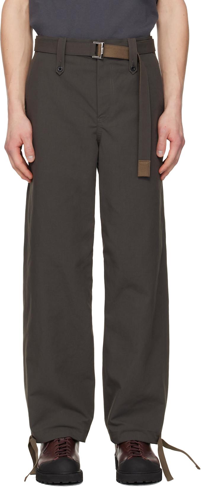 Khaki Weathercloth Trousers by SACAI
