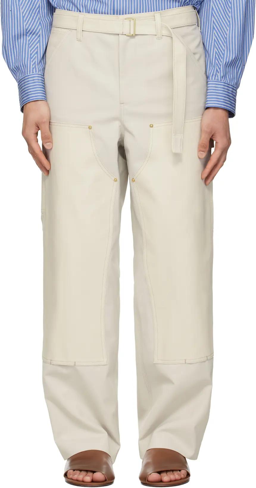 Off-White Carhartt WIP Edition Duck Trousers by SACAI