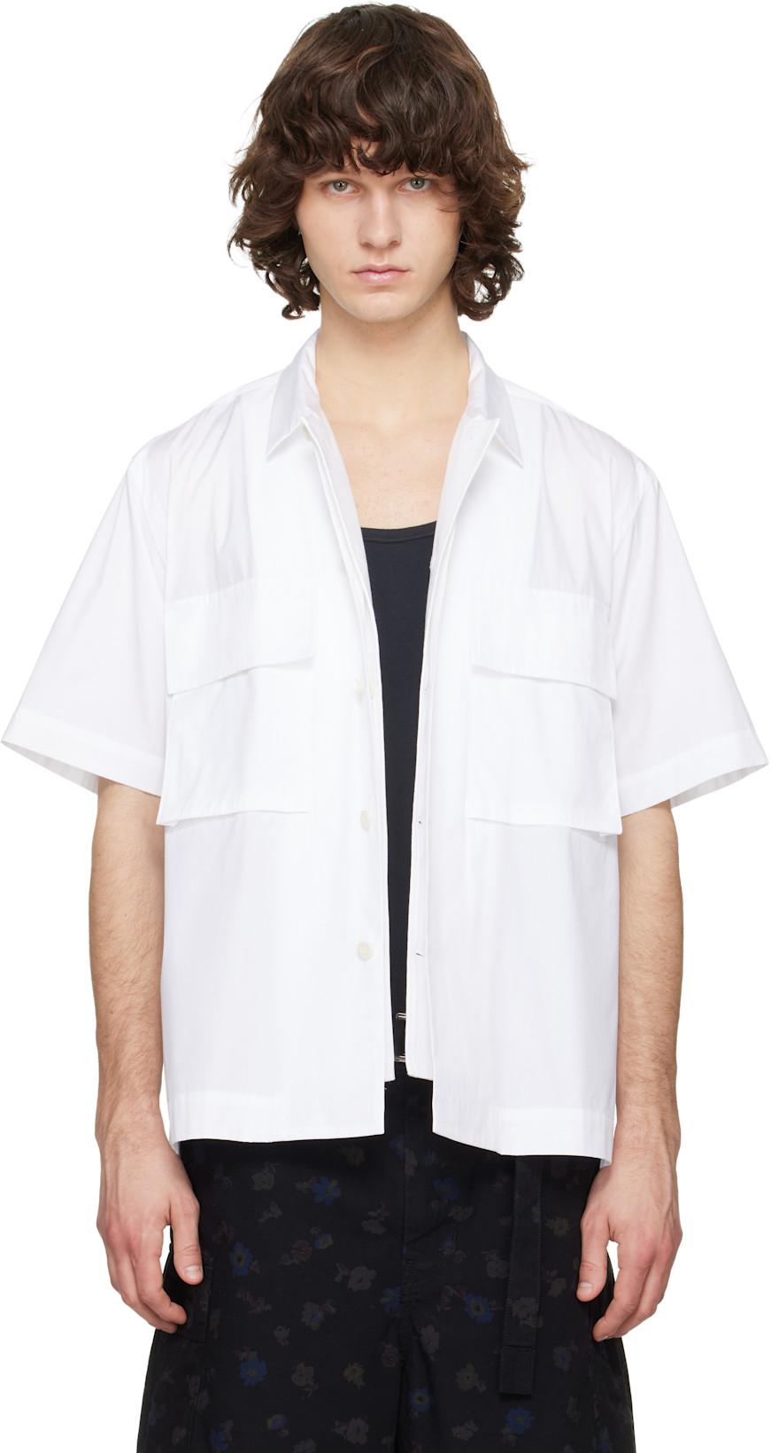 Off-White Poplin Shirt by SACAI