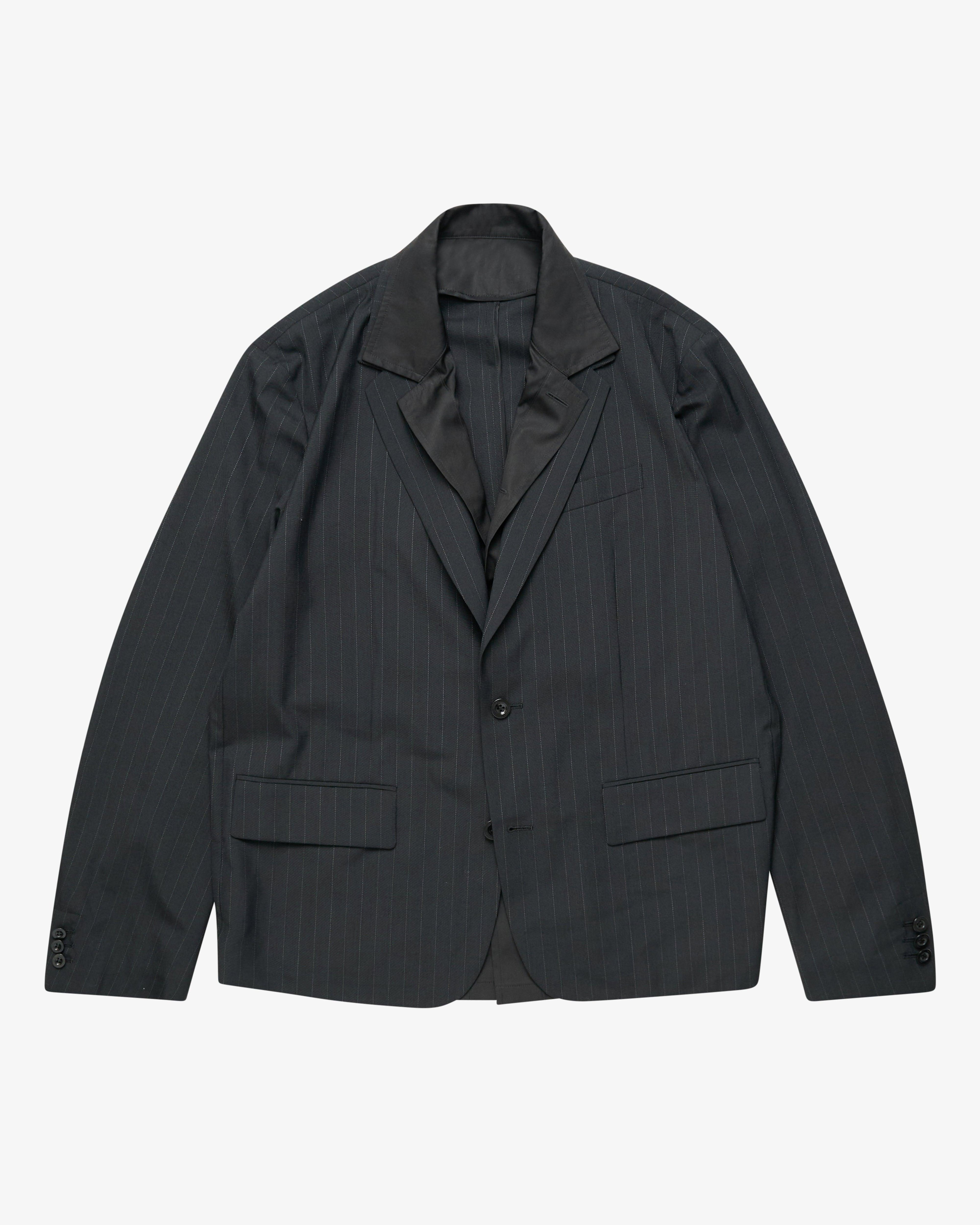 SACAI - Men's Chalk Stripe Jacket - (Black) by SACAI