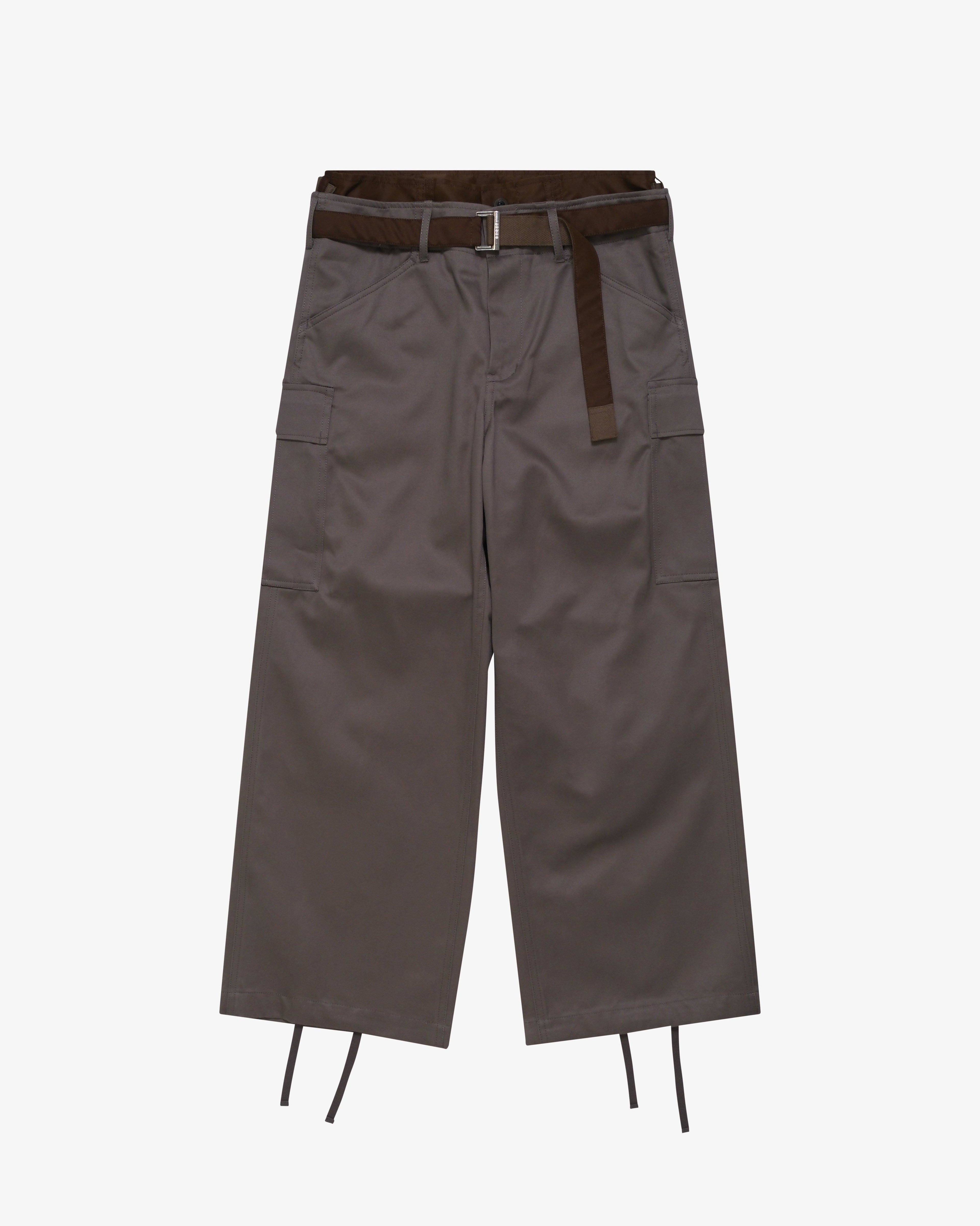 SACAI - Men's Cotton Chino X Nylon Twill Pants - (Grey) by SACAI