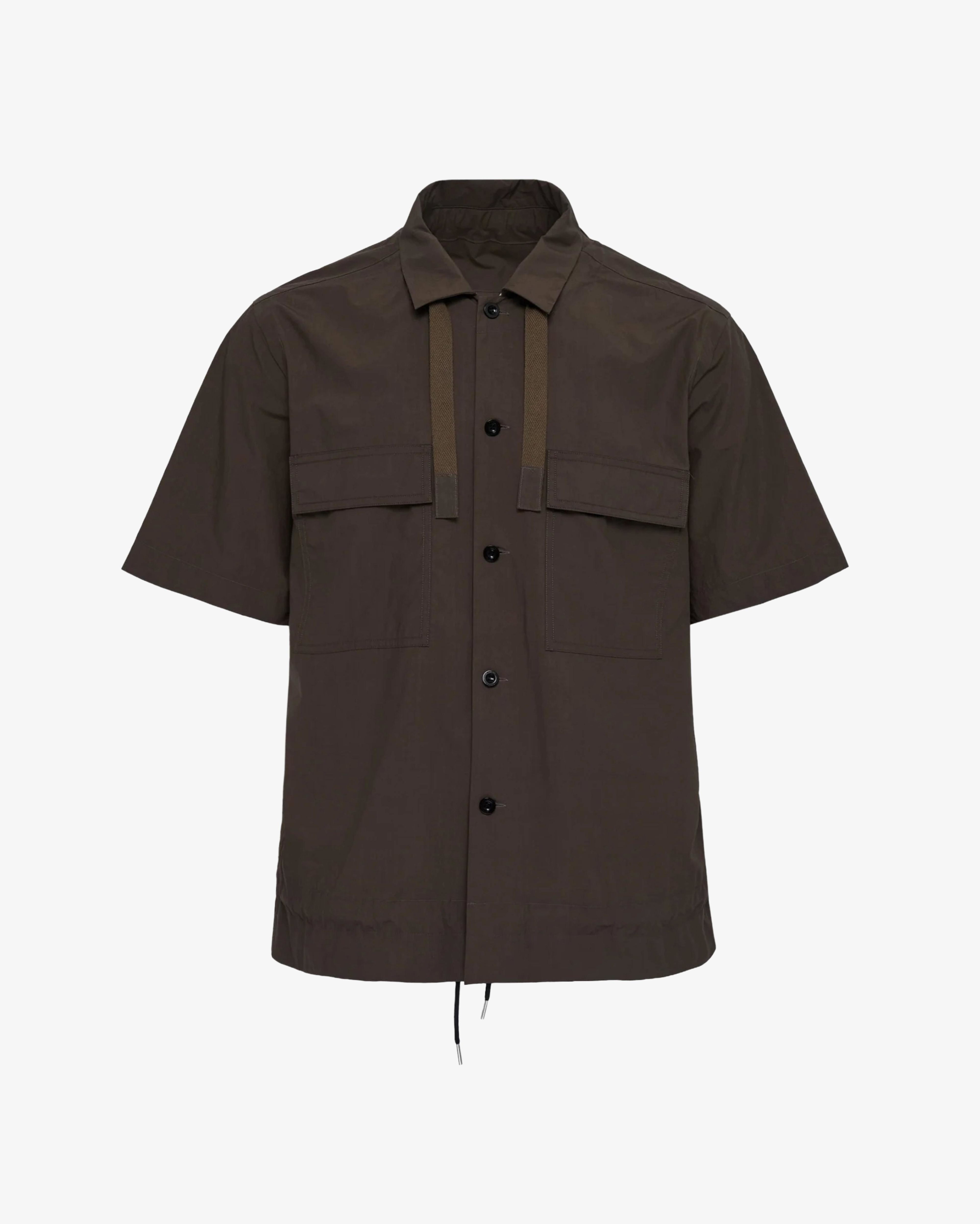 SACAI - Men's Cotton Typewriter Shirt - (Brown) by SACAI