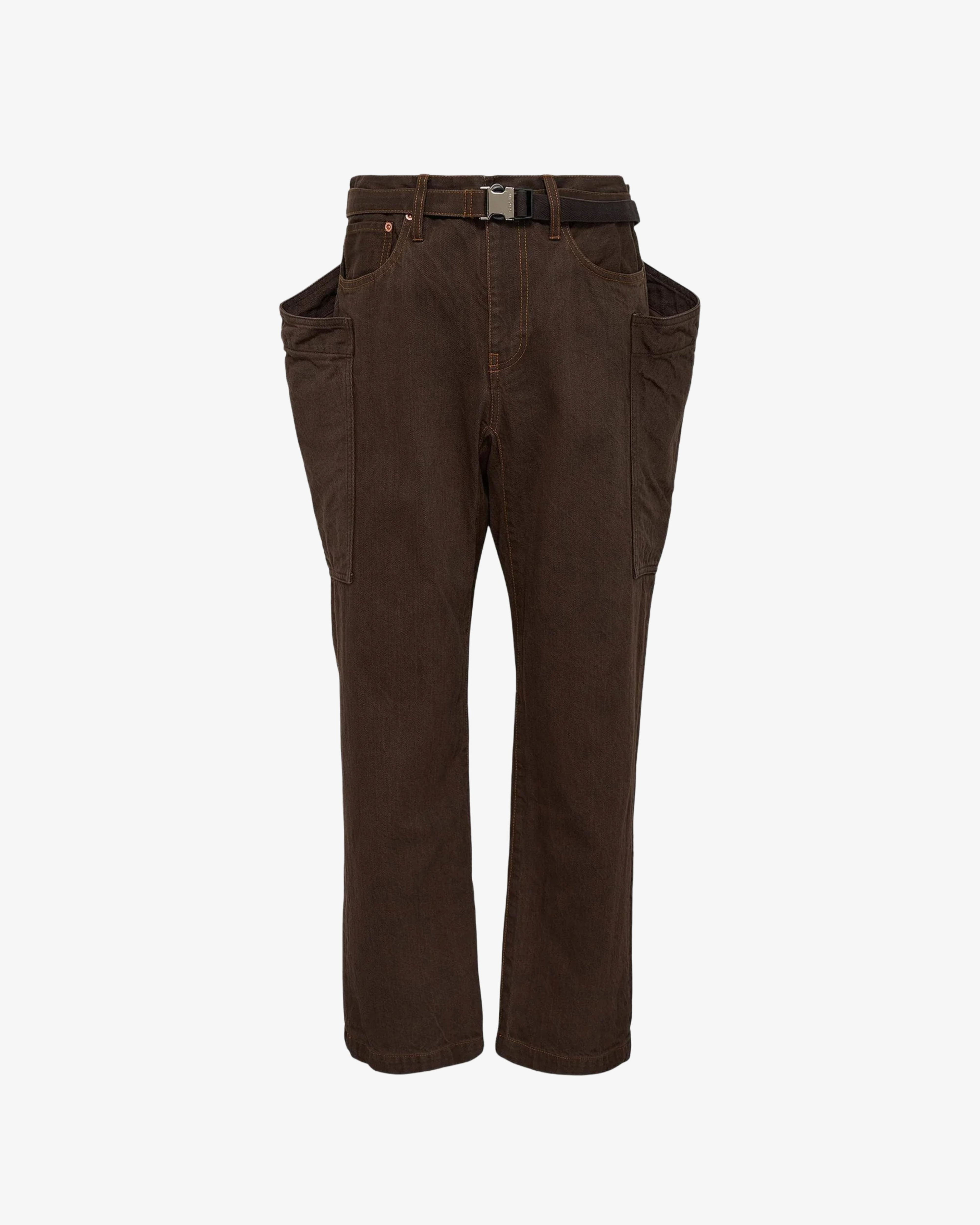 SACAI - Men's Denim Pants - (Brown601) by SACAI