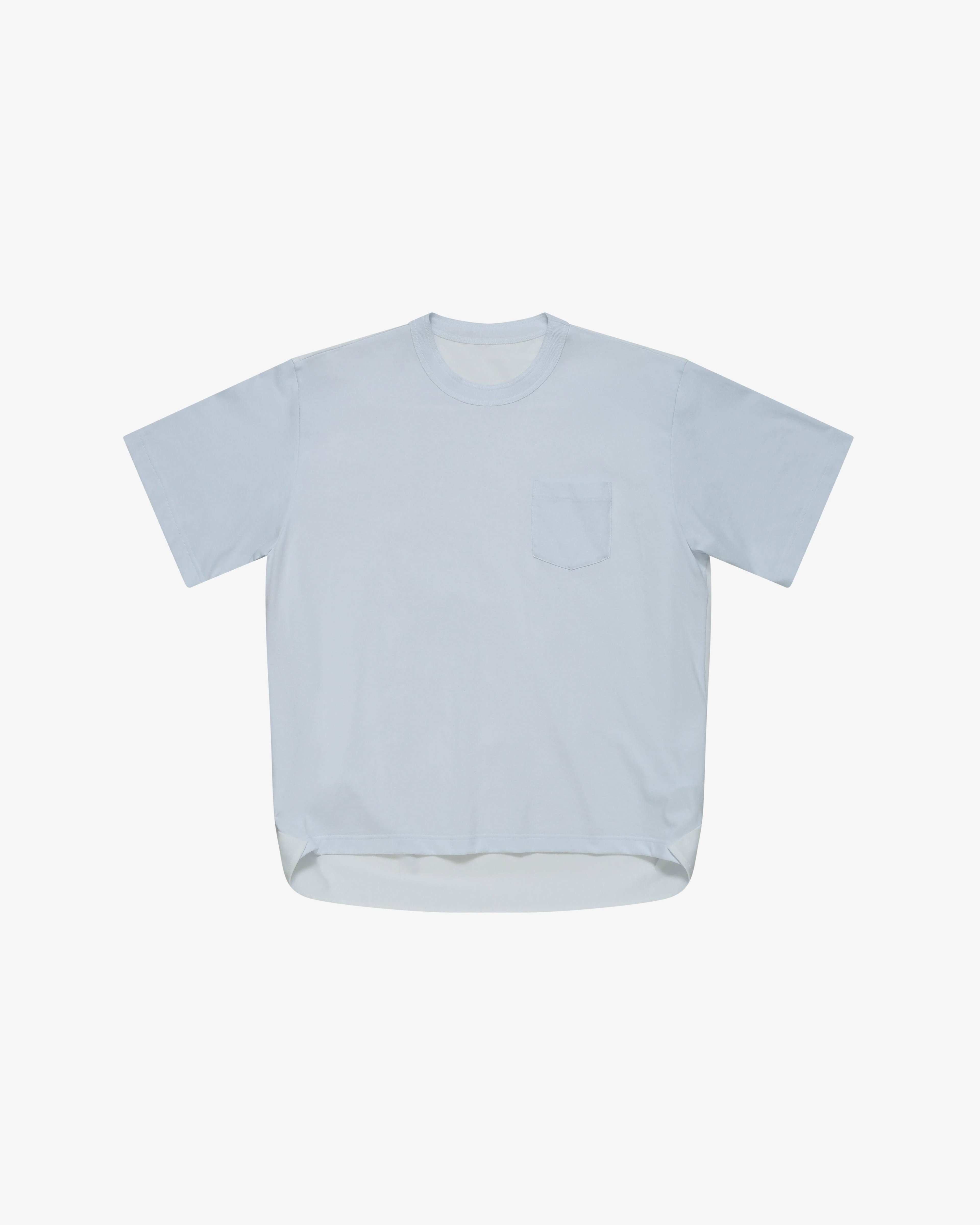 SACAI - Men's Light Weight Denim X Cotton Jersey T-Shirt - (White) by SACAI