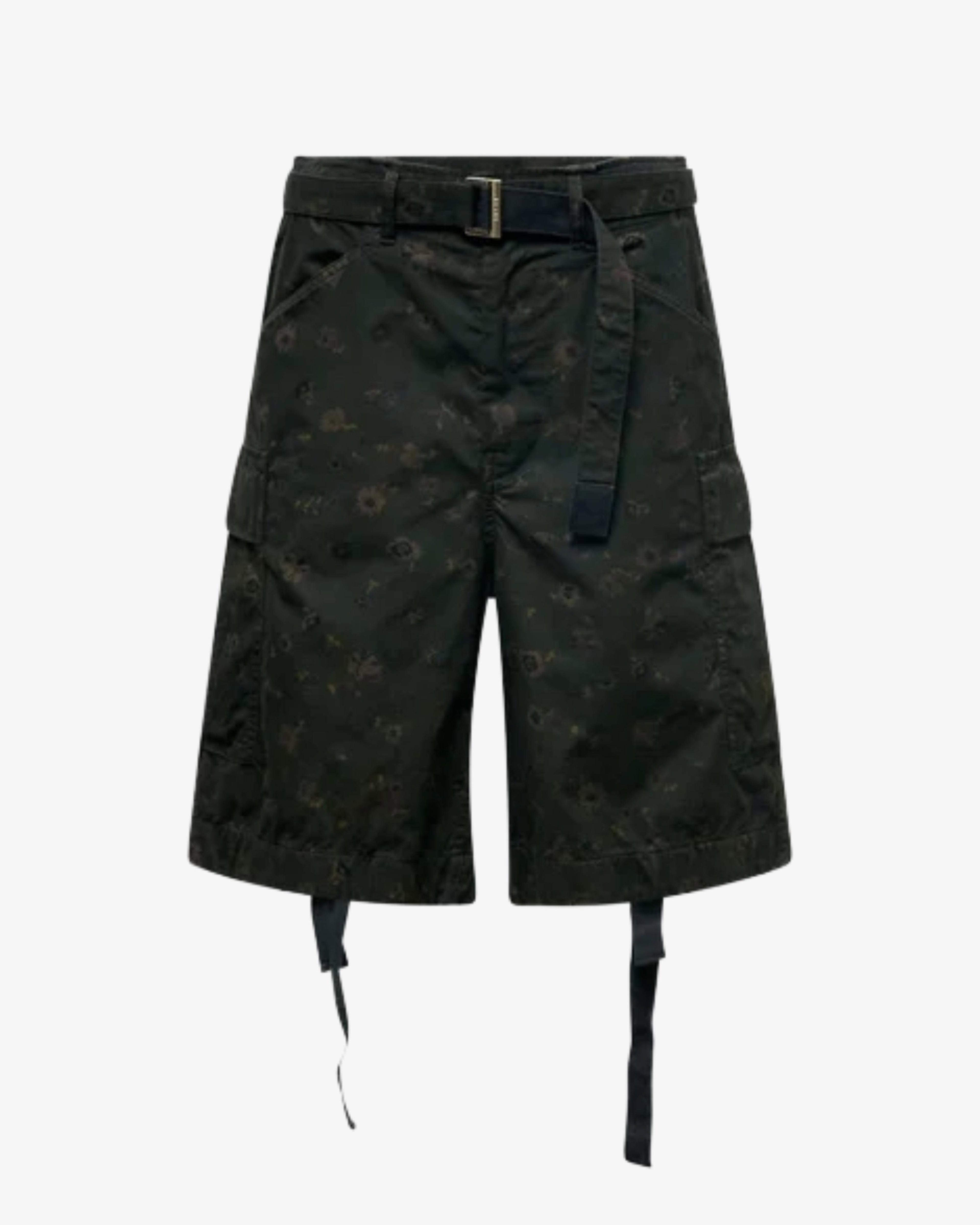 SACAI - Men's Overdyed Floral Print Shorts - (Green) by SACAI
