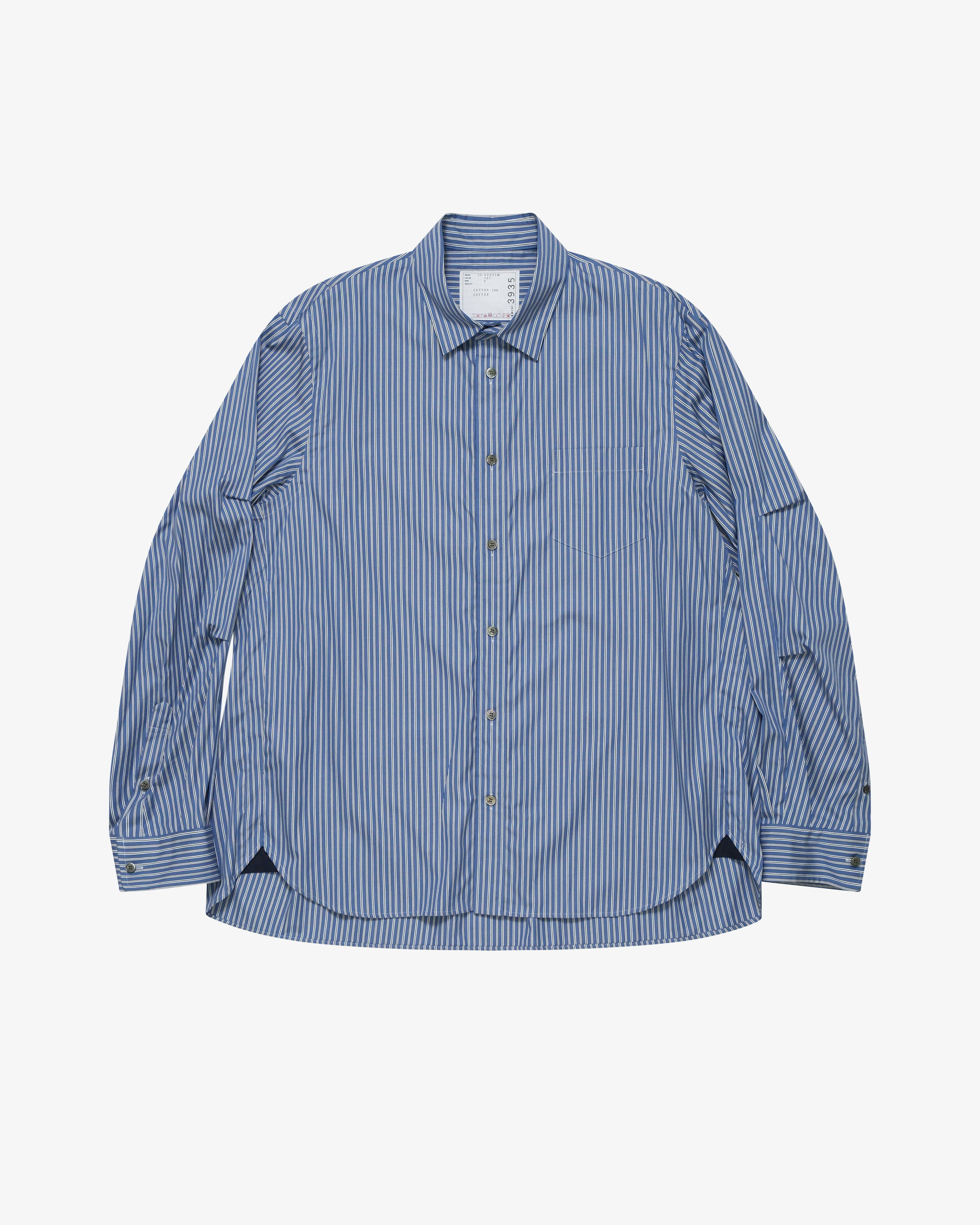 SACAI - Men's Poplin Shirt - (Stripes) by SACAI