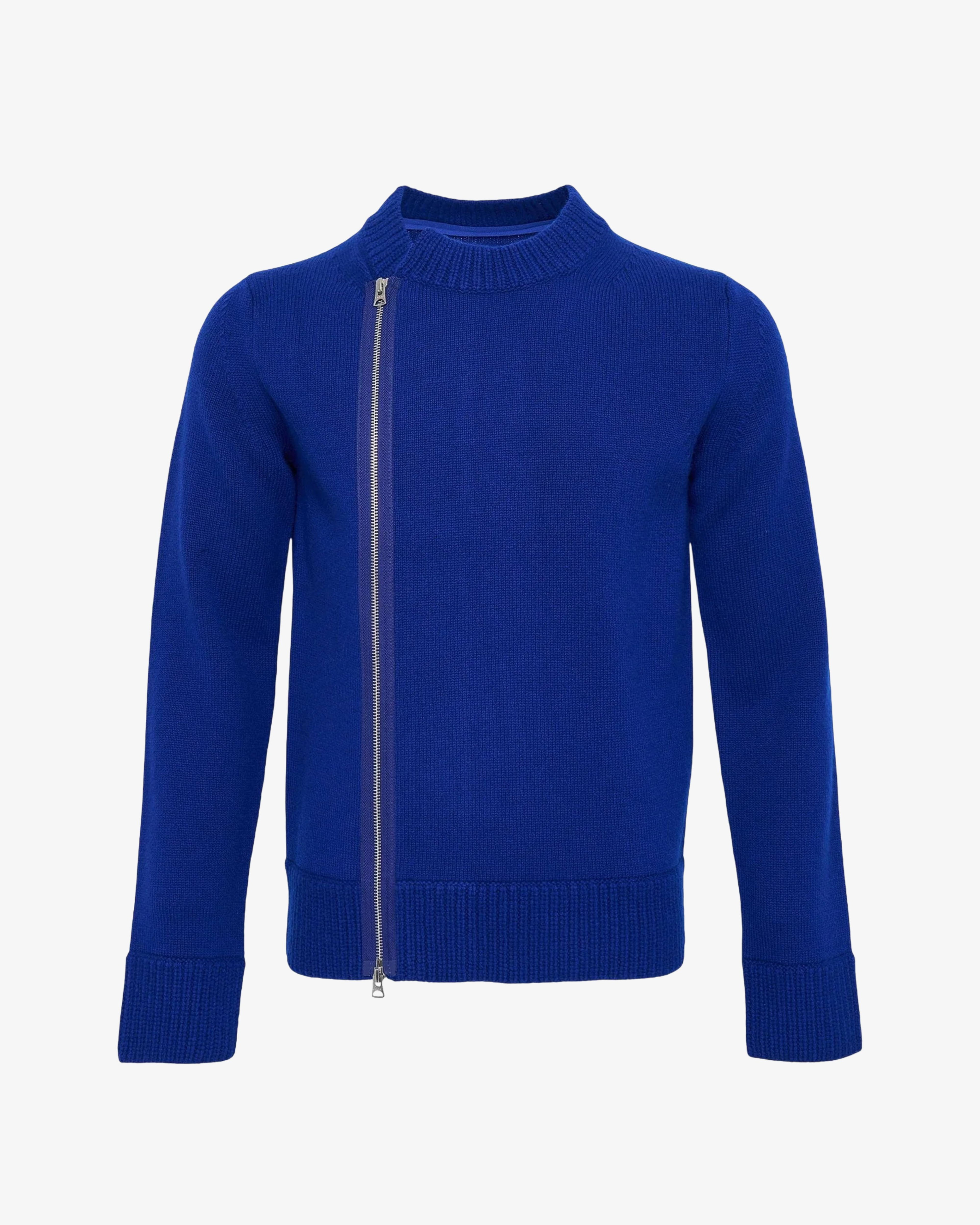 SACAI - Men's Wool Knit Blouson - (Blue401) by SACAI