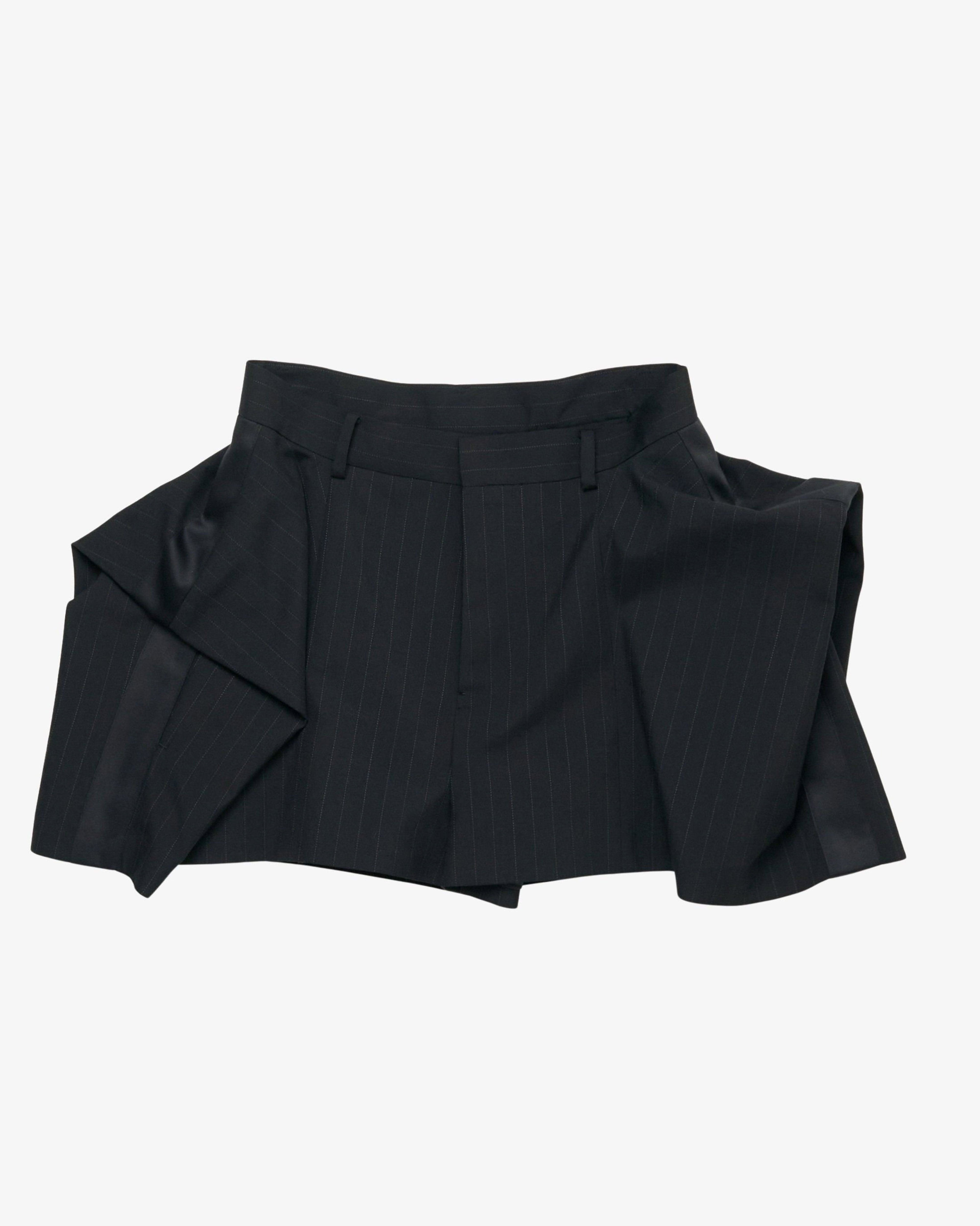 SACAI - Women's Chalk Stripe Shorts - (Black) by SACAI