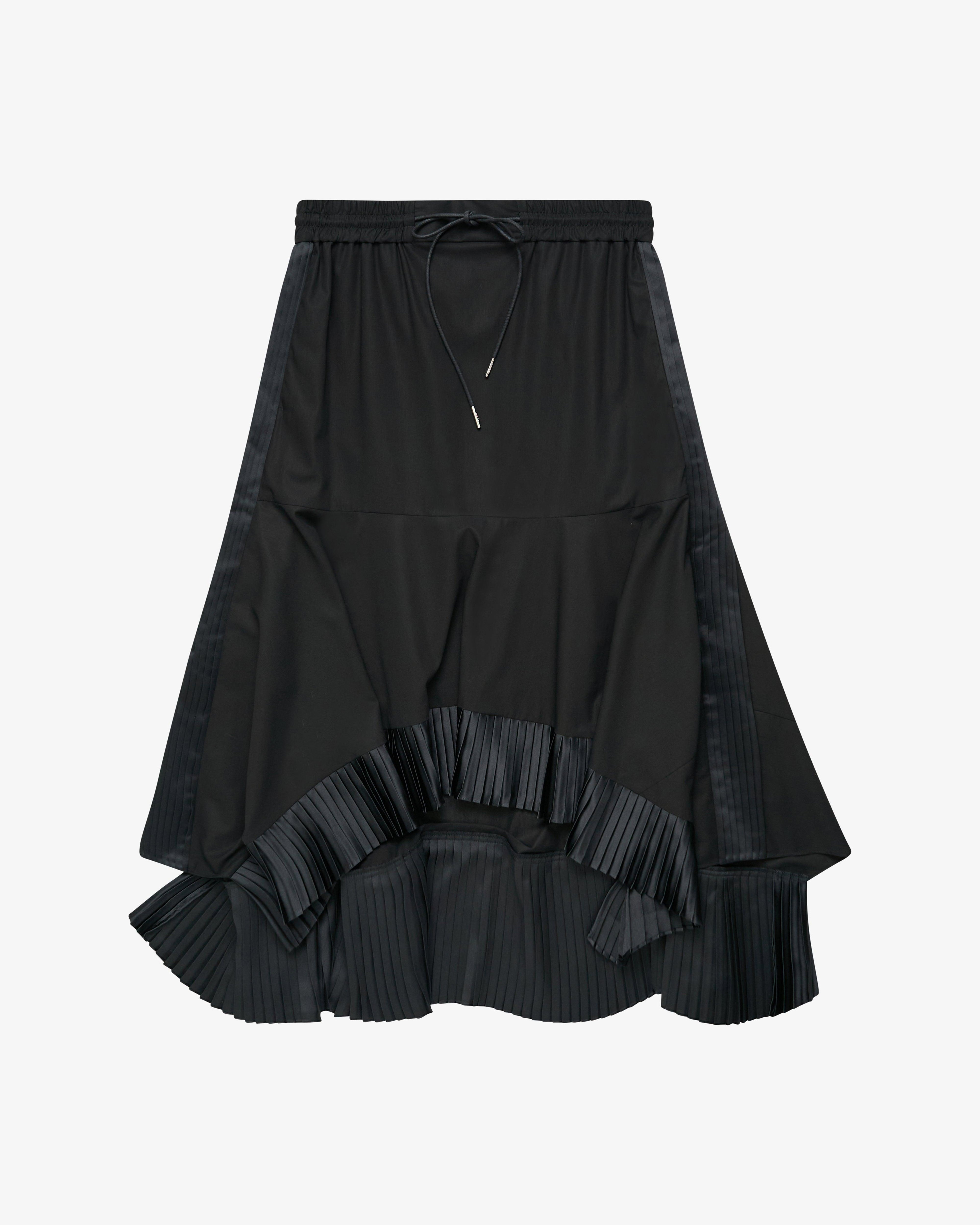 SACAI - Women's Cotton Broadcloth Skirt - (Black) by SACAI