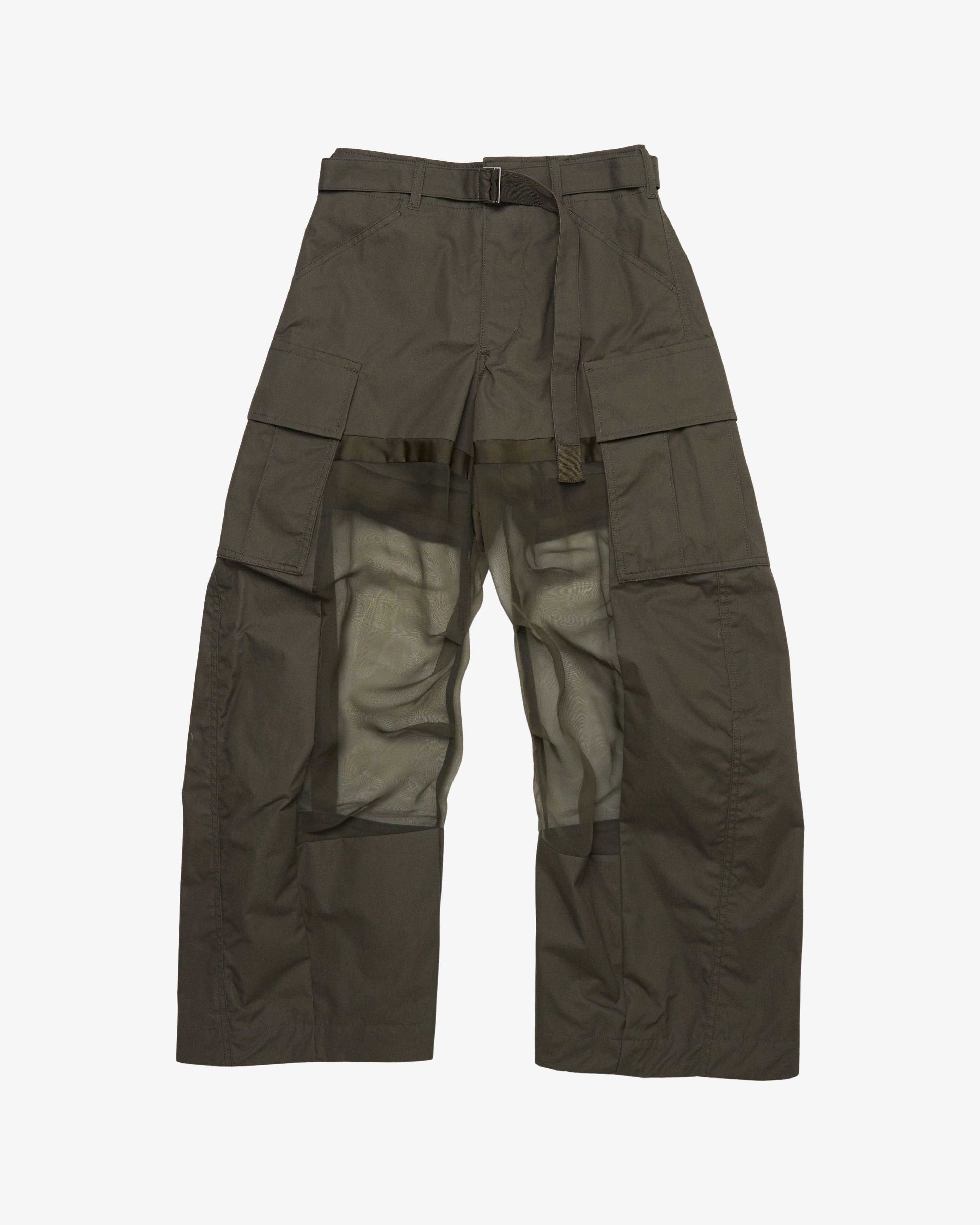 SACAI - Women's Cotton Coating Pants - (Khaki) by SACAI