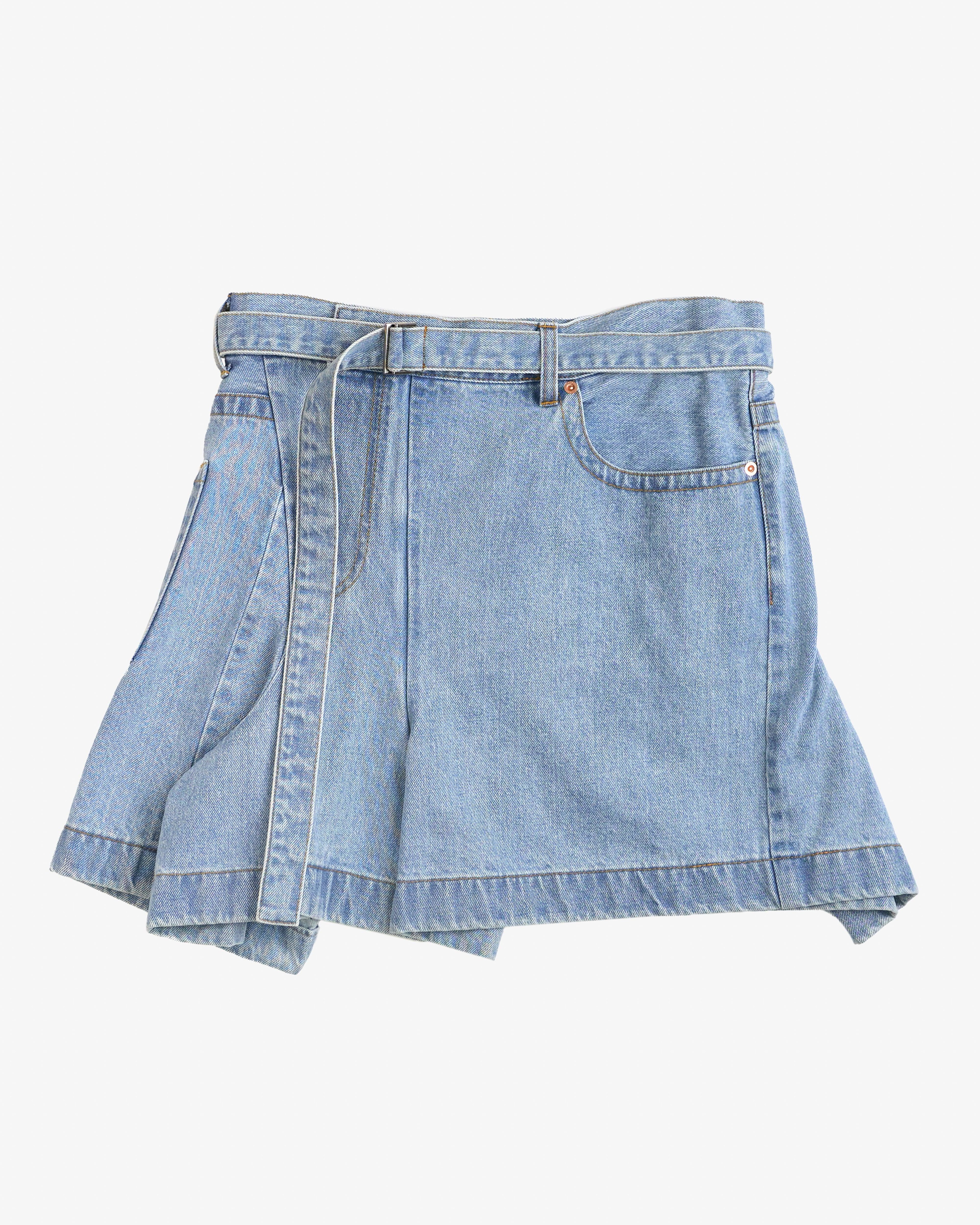 SACAI - Women's Denim Skirt - (Light Blue451) by SACAI