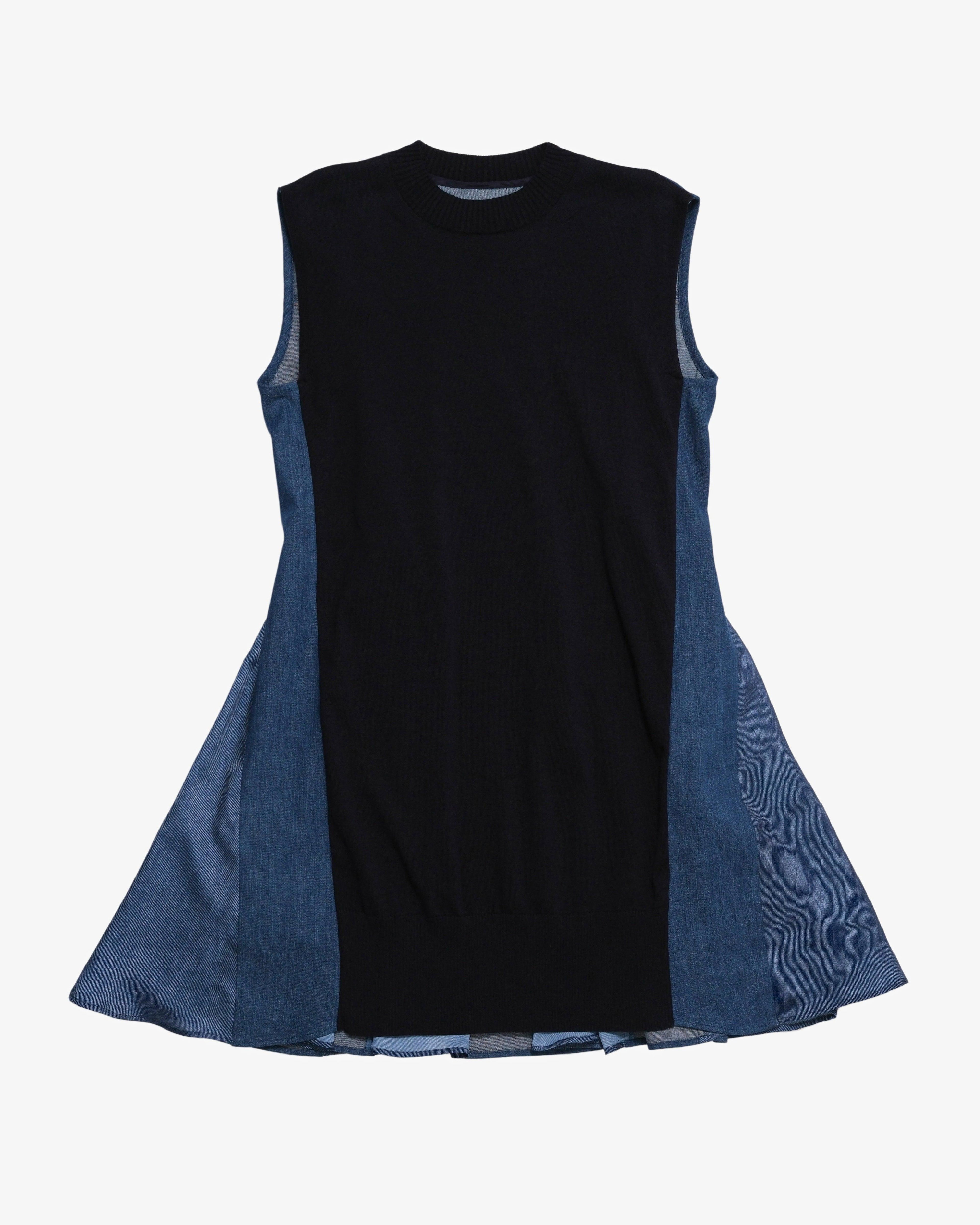 SACAI - Women's Denim X Knit Dress - (Denim210) by SACAI
