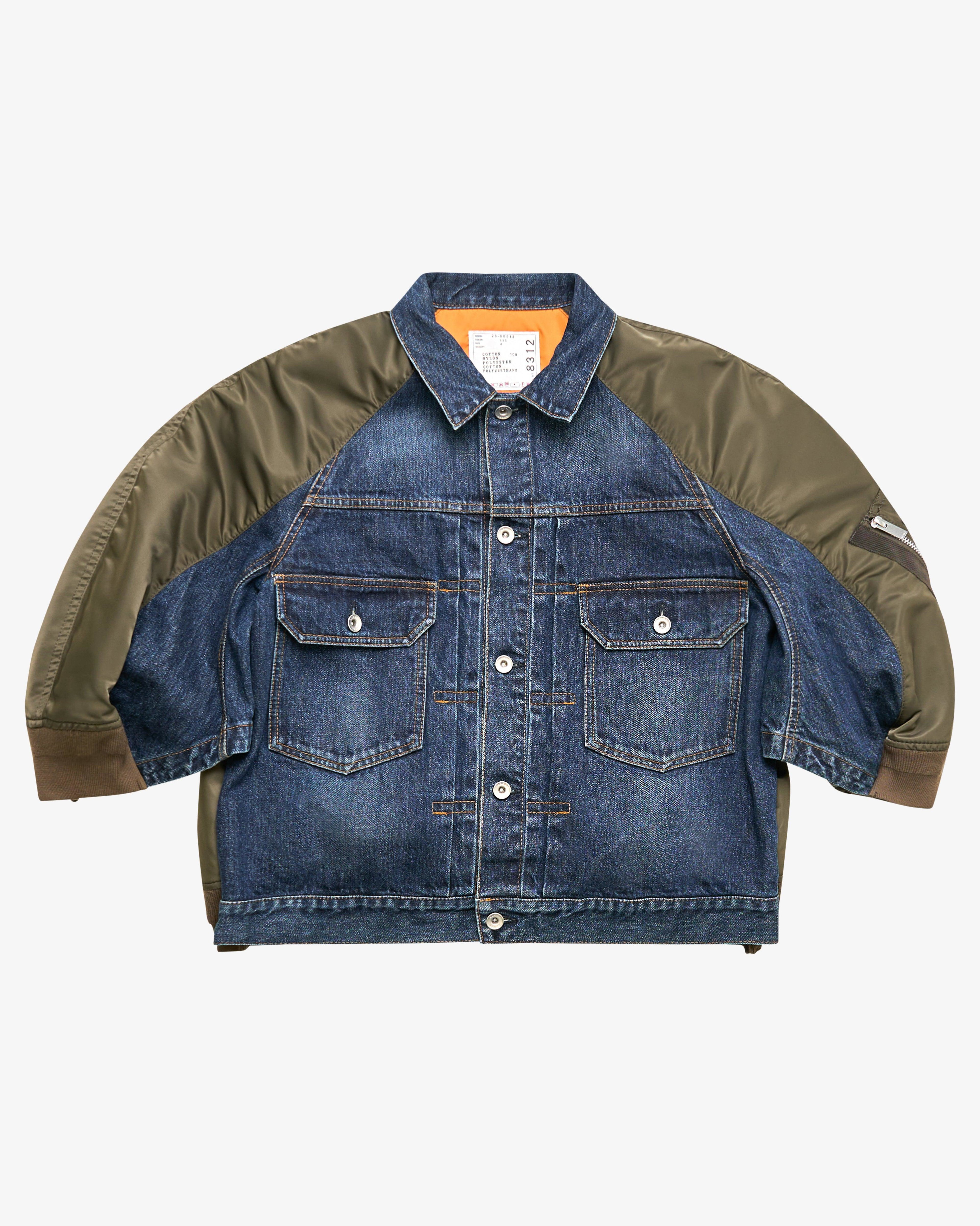 SACAI - Women's Denim X Nylon Twill Jacket - (Denim) by SACAI