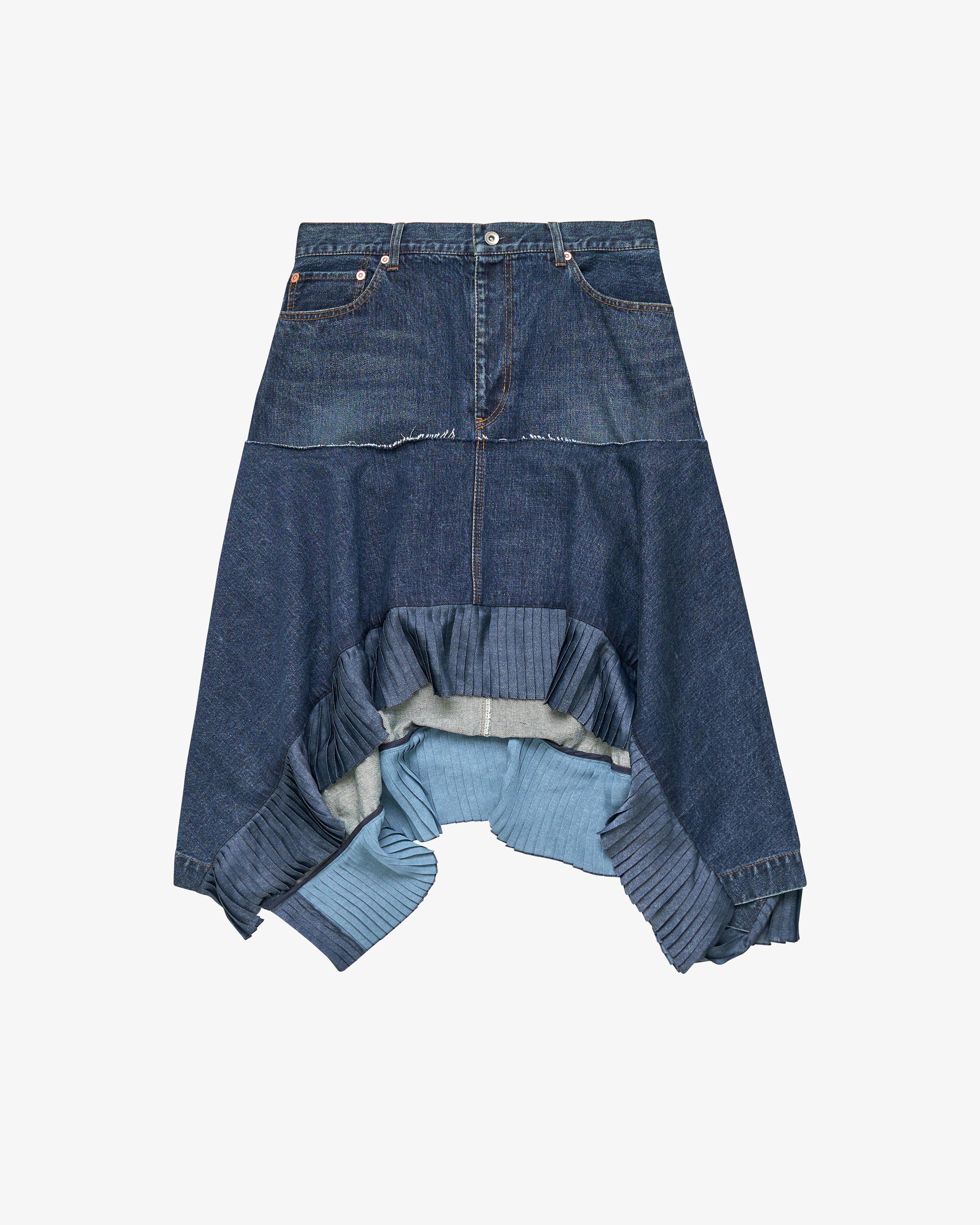 SACAI - Women's Denim X Satin Skirt - (Denim) by SACAI