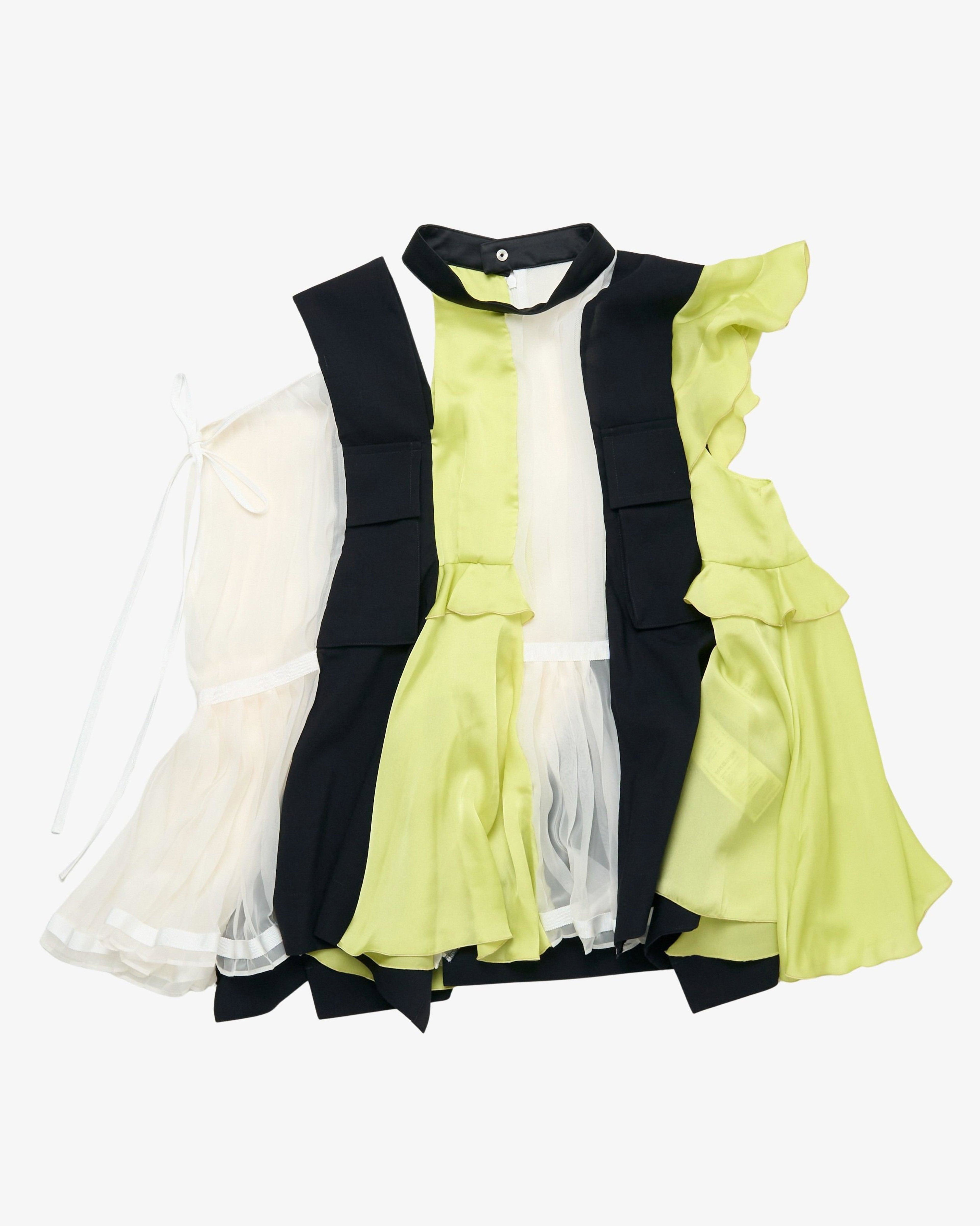 SACAI - Women's Fabric Mix Pullover - (Yellow) by SACAI