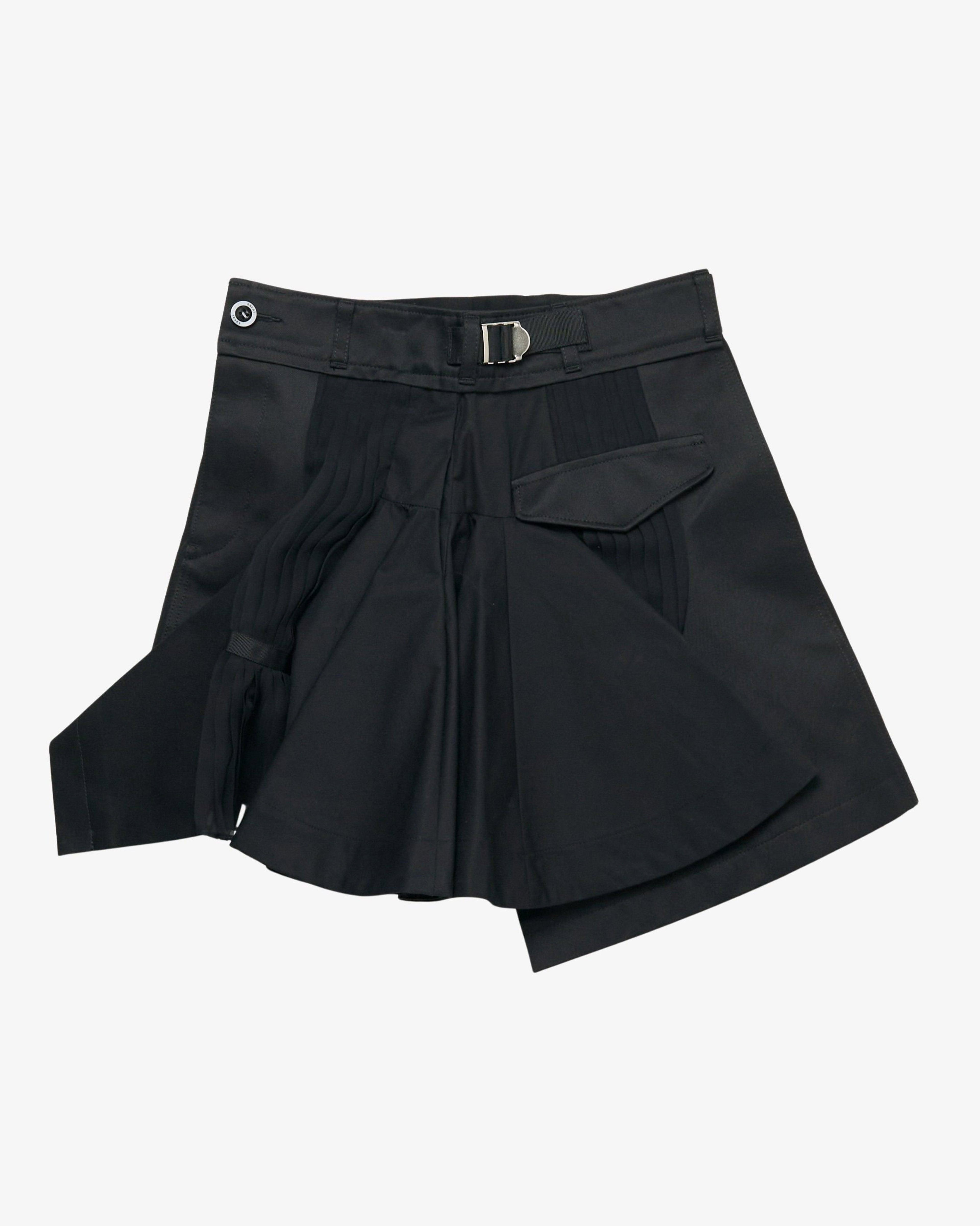 SACAI - Women's Fabric Mix Skirt - (Black) by SACAI