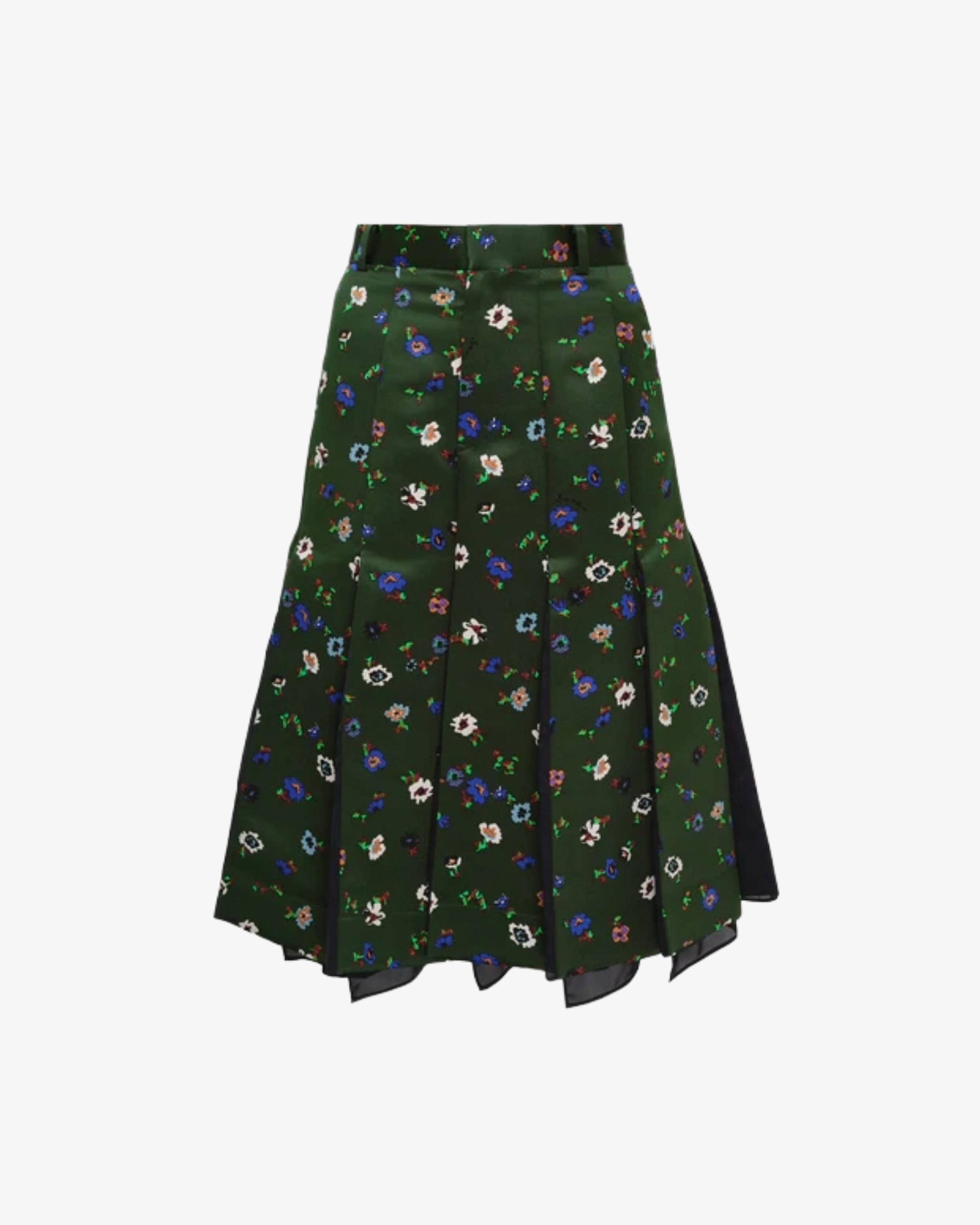 SACAI - Women's Floral Print Skirt - (Green) by SACAI