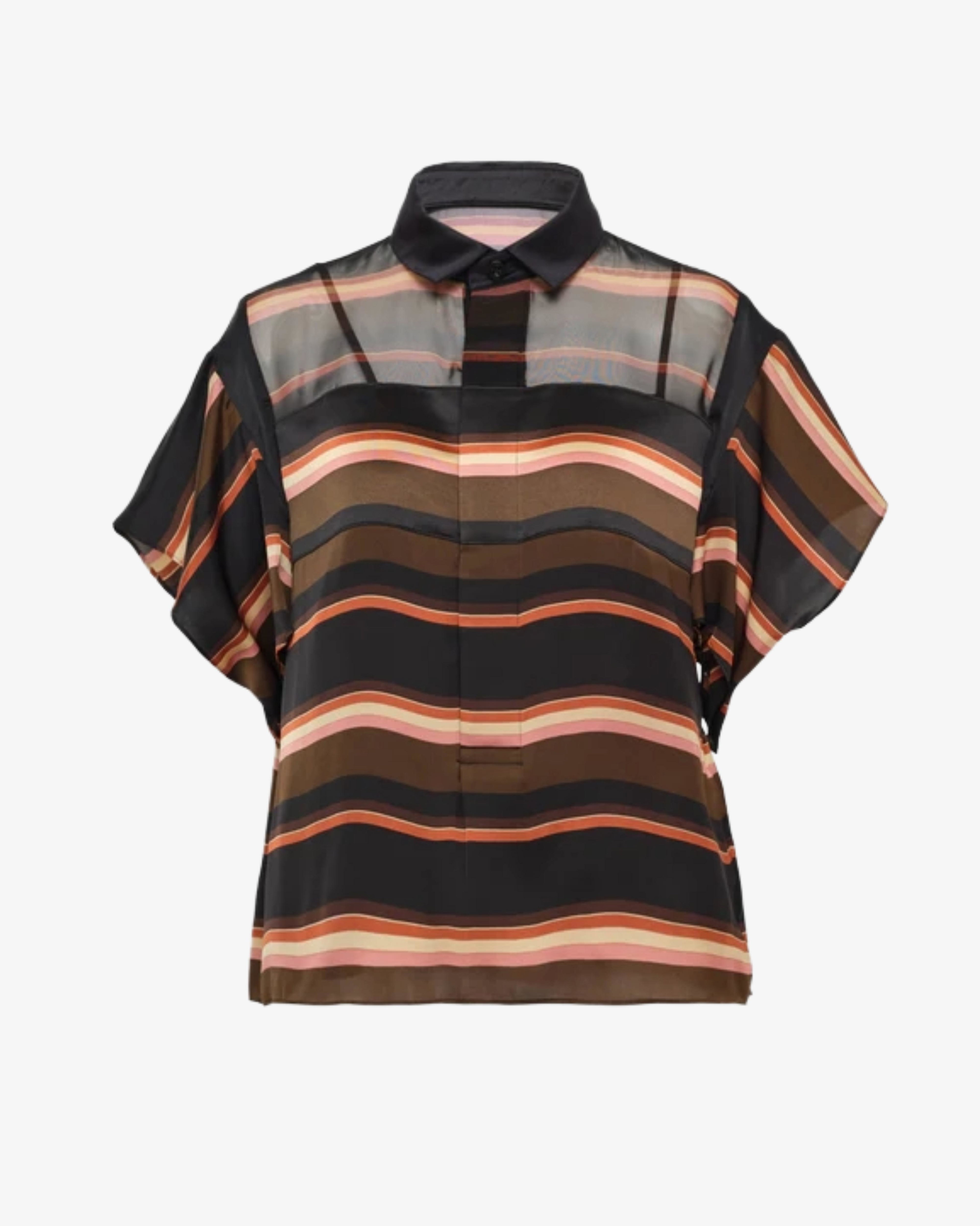 SACAI - Women's Horizontal Stripe Pullover - (Khaki) by SACAI