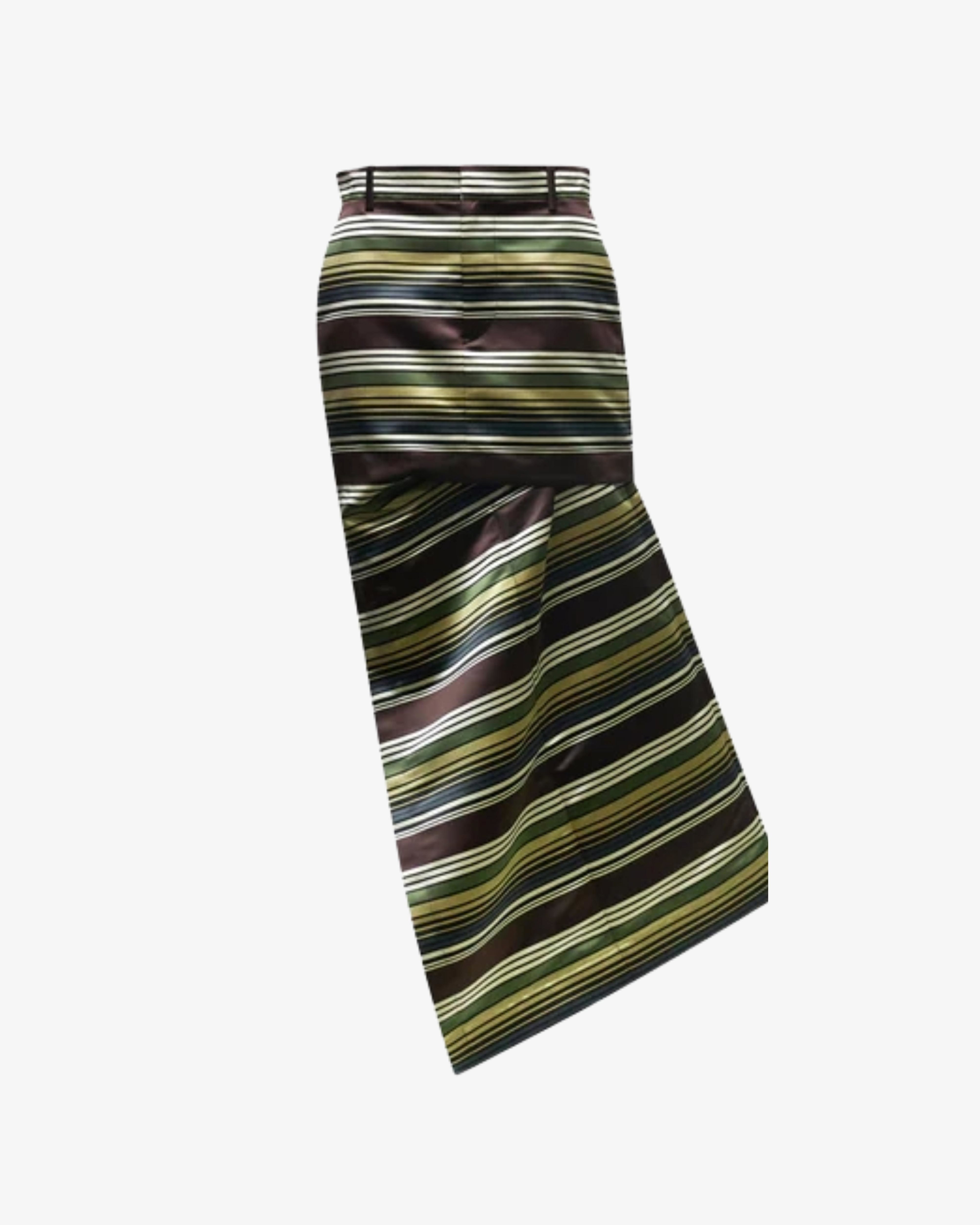 SACAI - Women's Horizontal Stripe Skirt - (Brown) by SACAI
