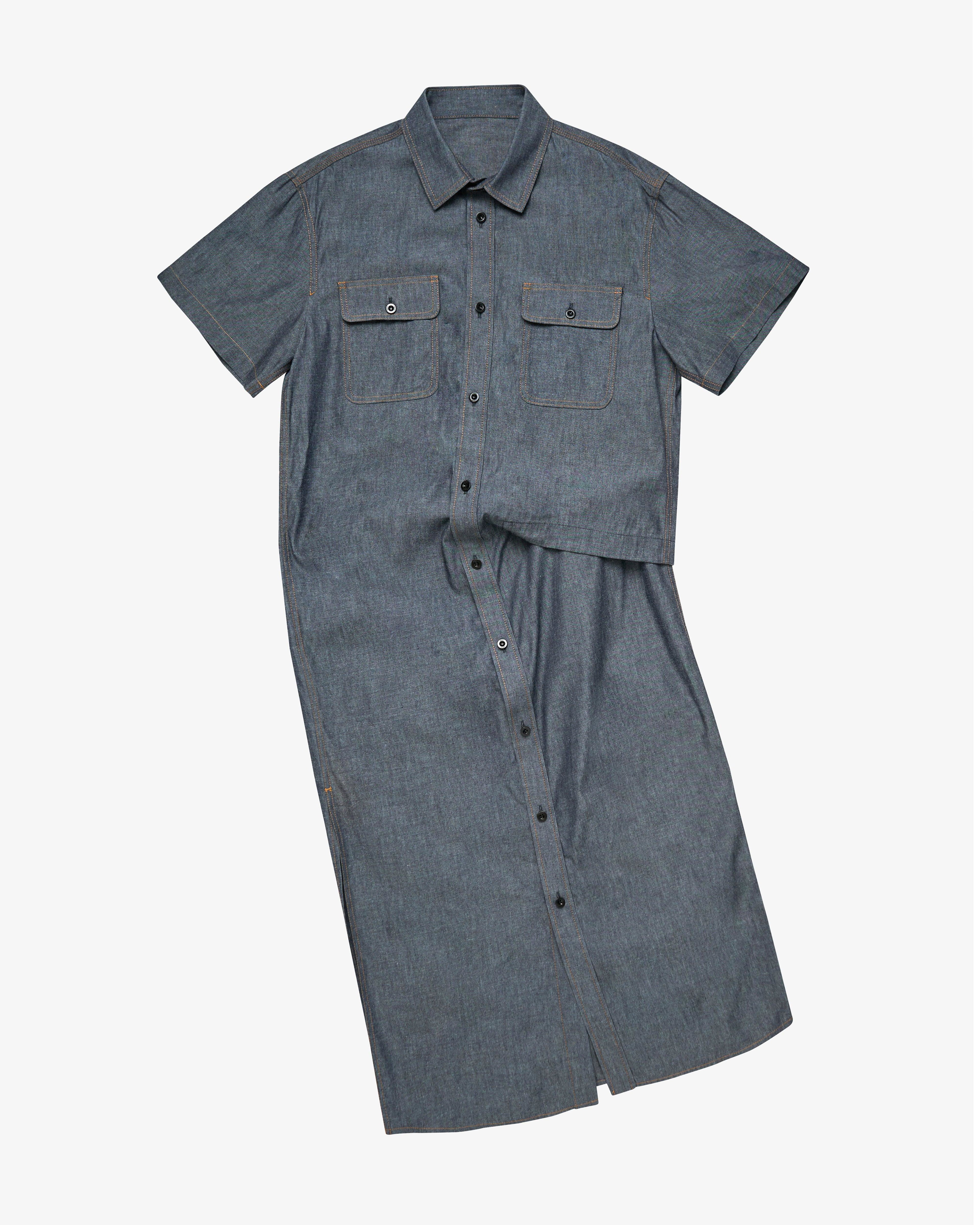 SACAI - Women's Light Weight Denim Dress - (Denim) by SACAI