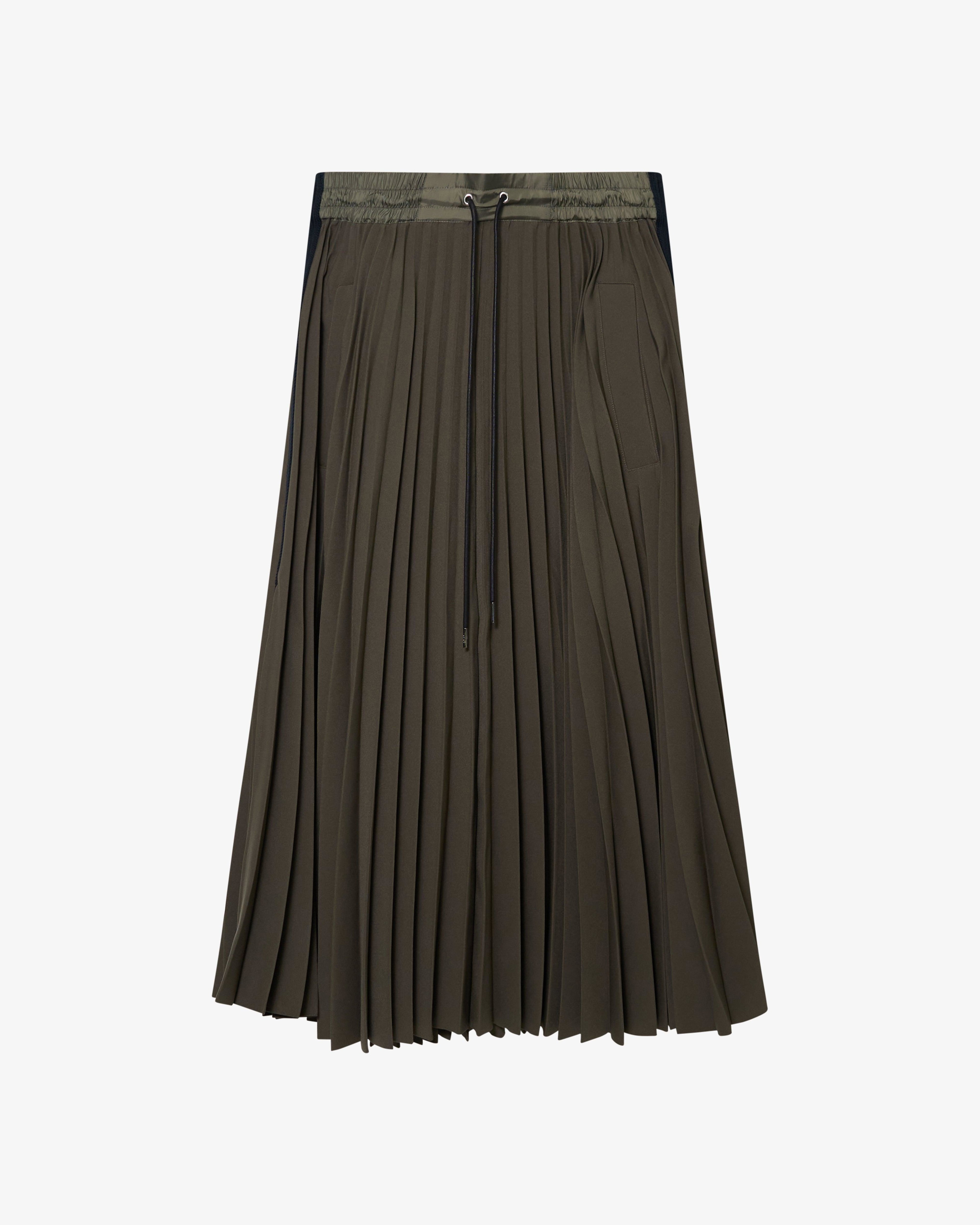 SACAI - Women's Matelasse Twill Skirt - (Khaki) by SACAI