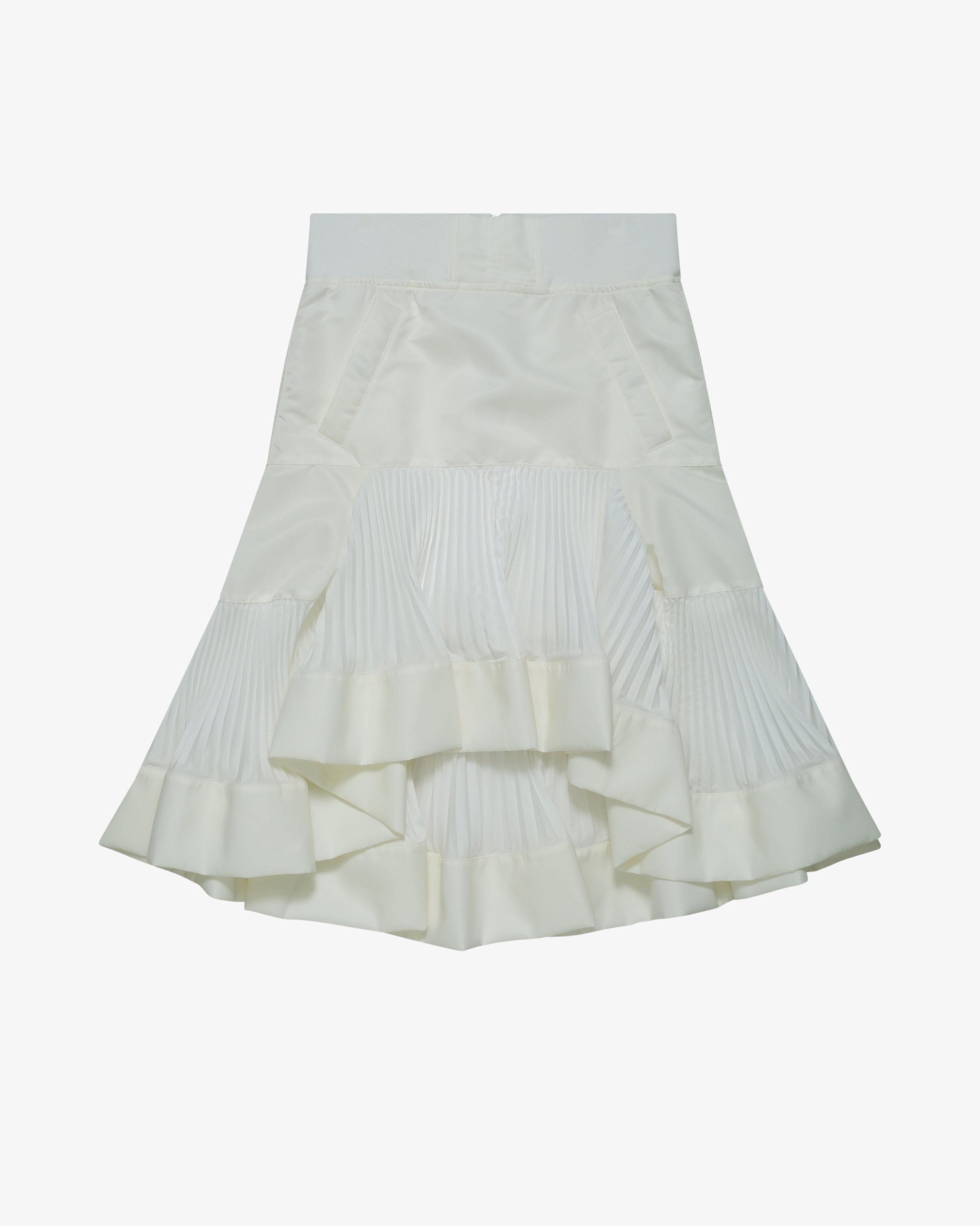SACAI - Women's Nylon Twill Skirt - (Off-White) by SACAI