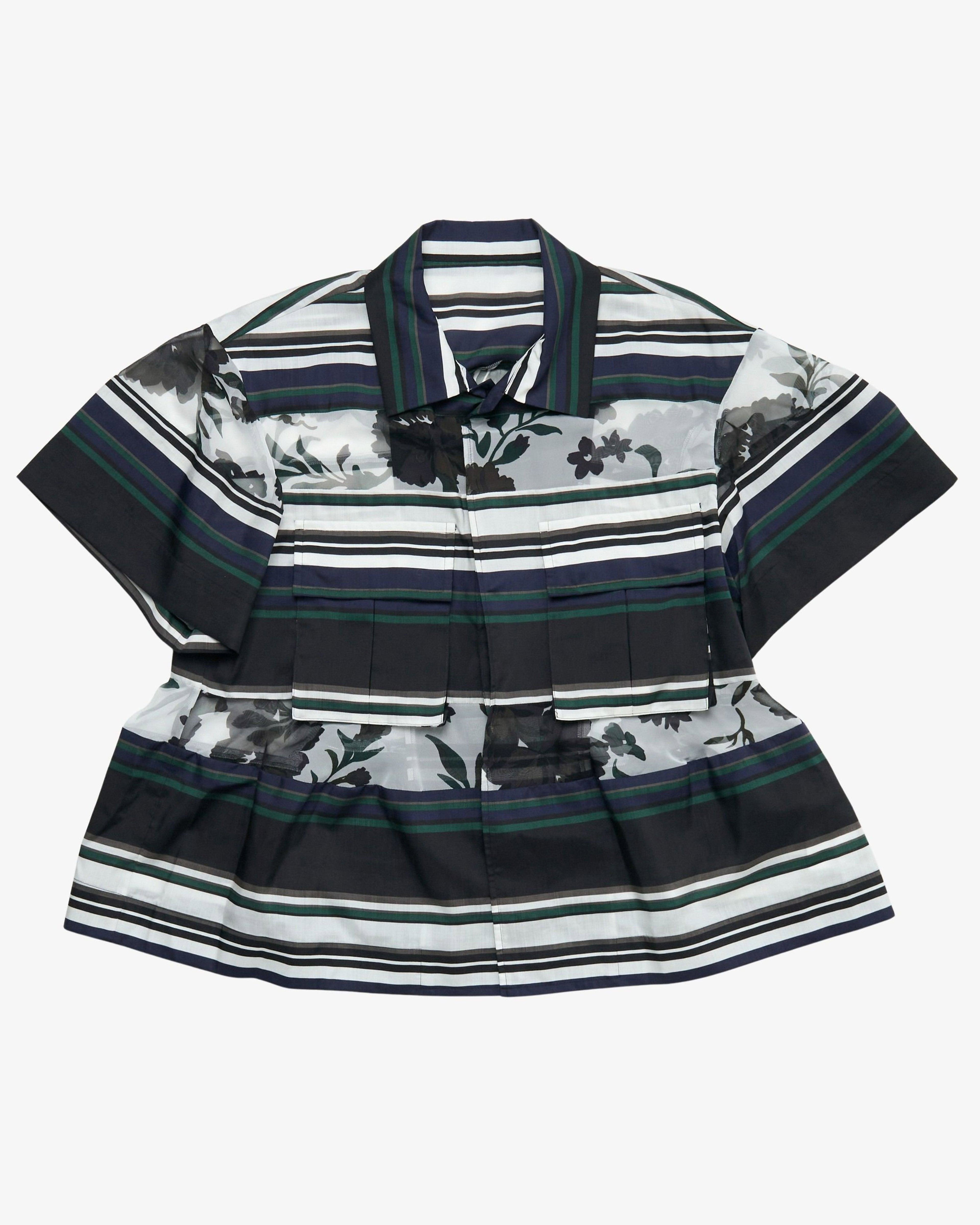 SACAI - Women's Pattern Mix Shirt - (White) by SACAI
