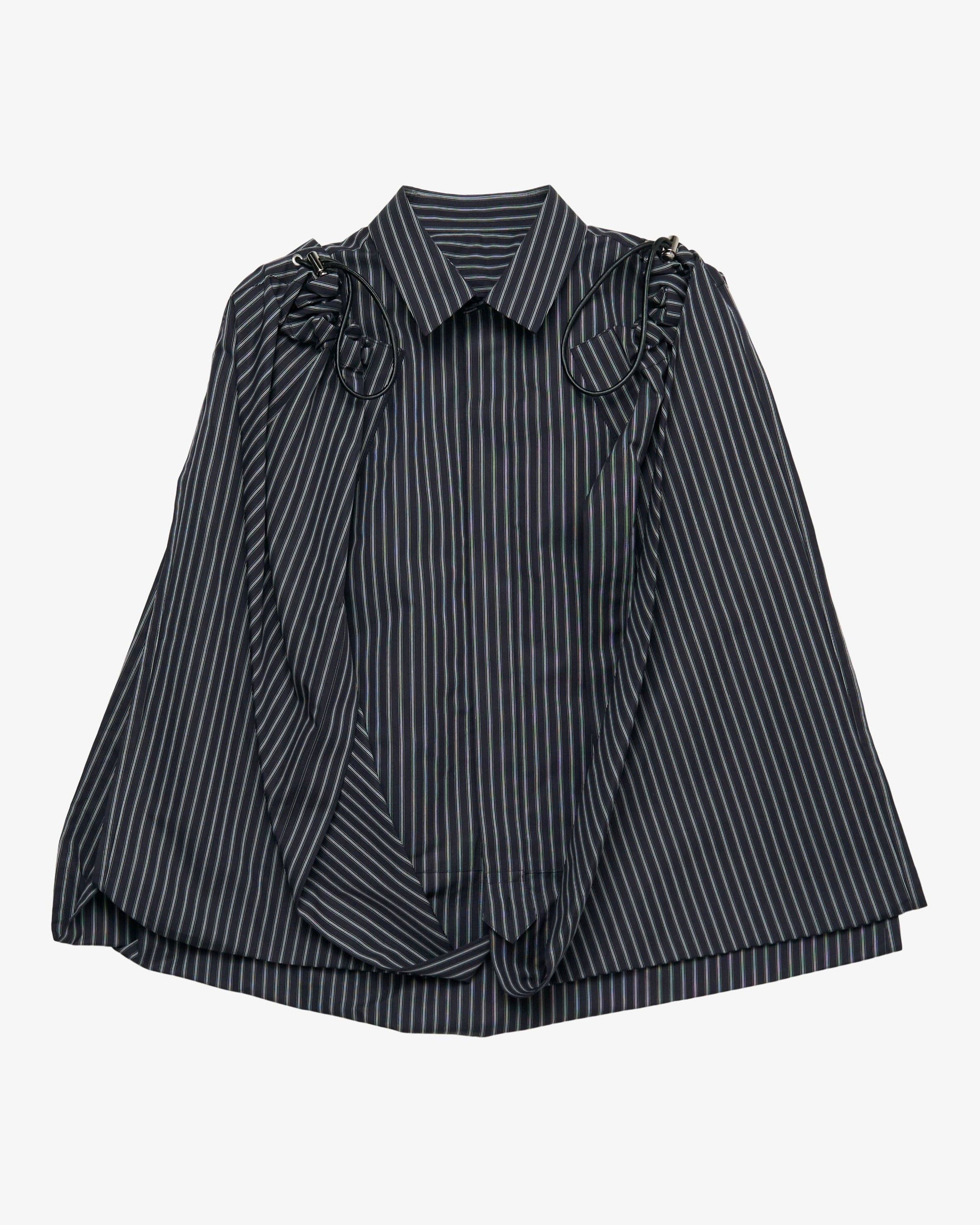 SACAI - Women's Poplin Shirt - (Navy) by SACAI