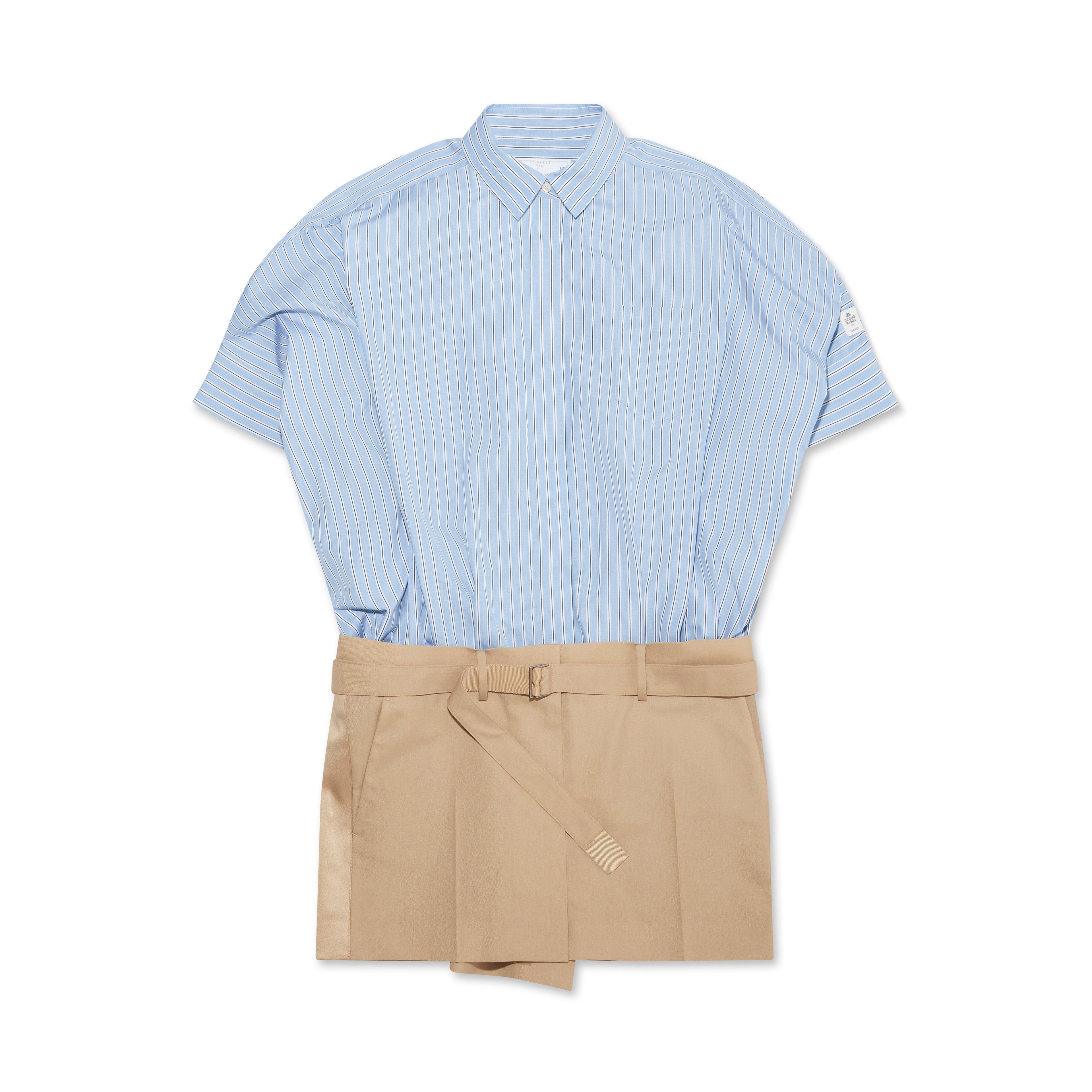 SACAI - Women's Thomas Mason / Cotton Poplin Dress - (Light Blue Stripe) by SACAI
