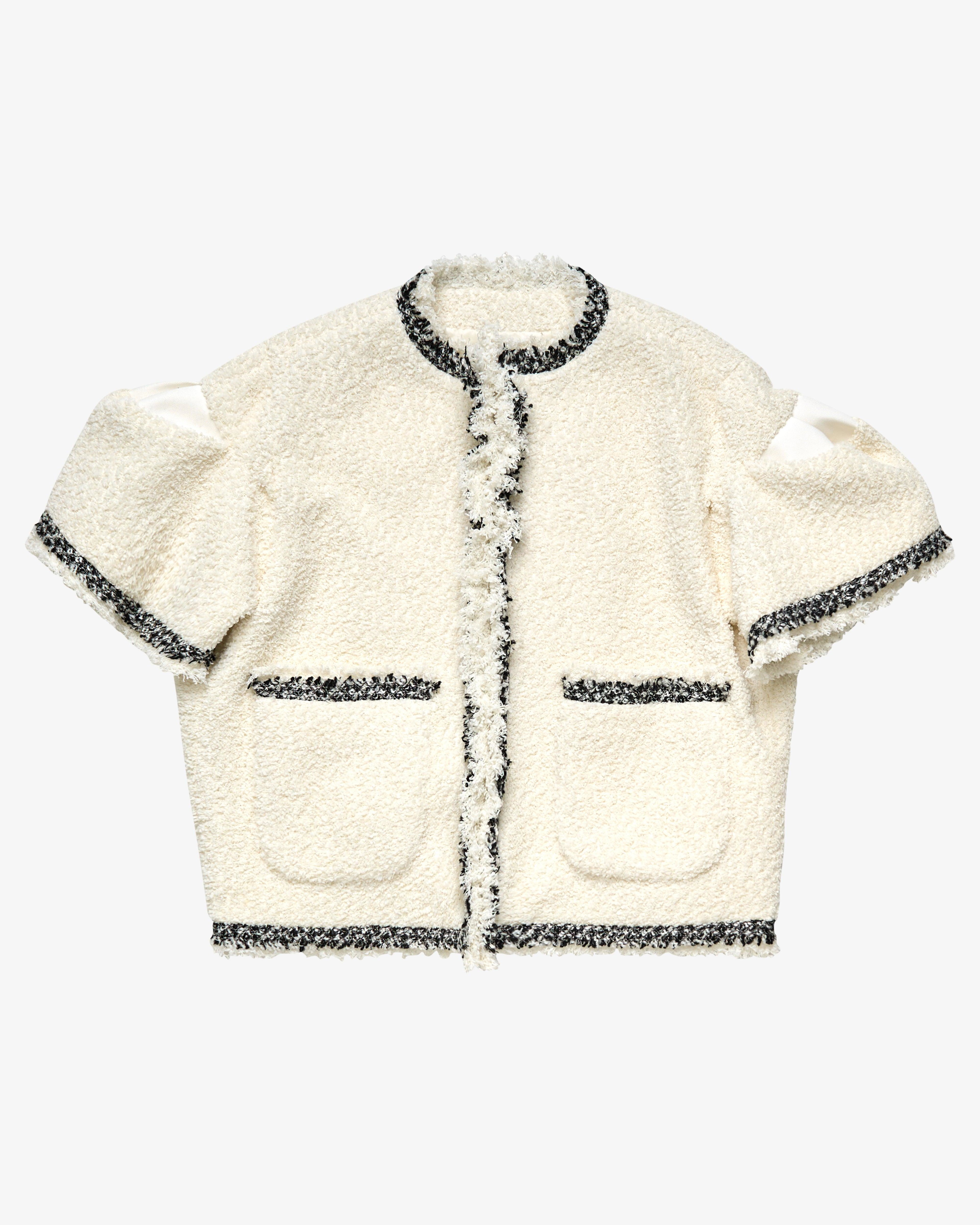 SACAI - Women's Tweed Jacket - (Off-White) by SACAI