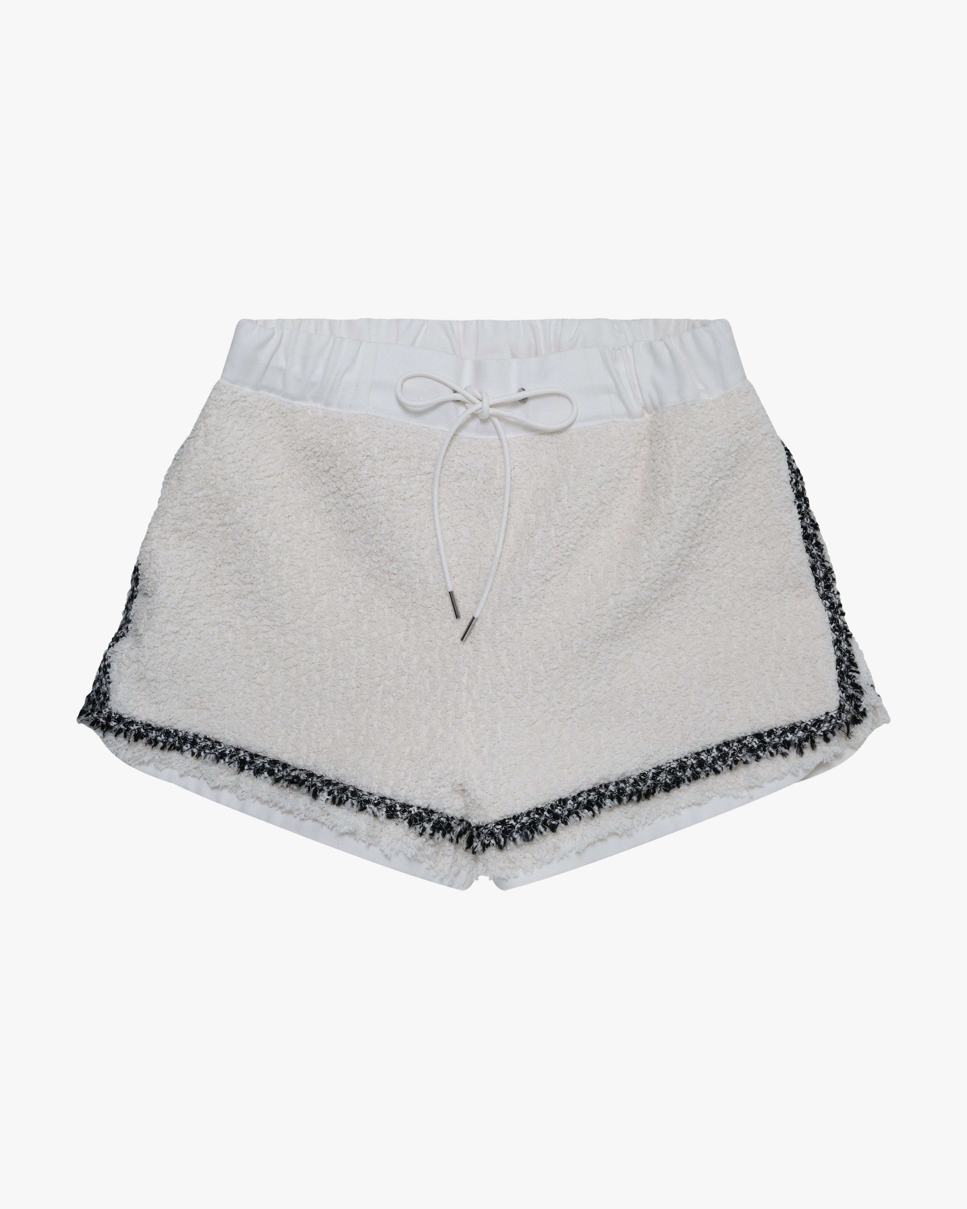 SACAI - Women's Tweed Shorts - (Off-White) by SACAI