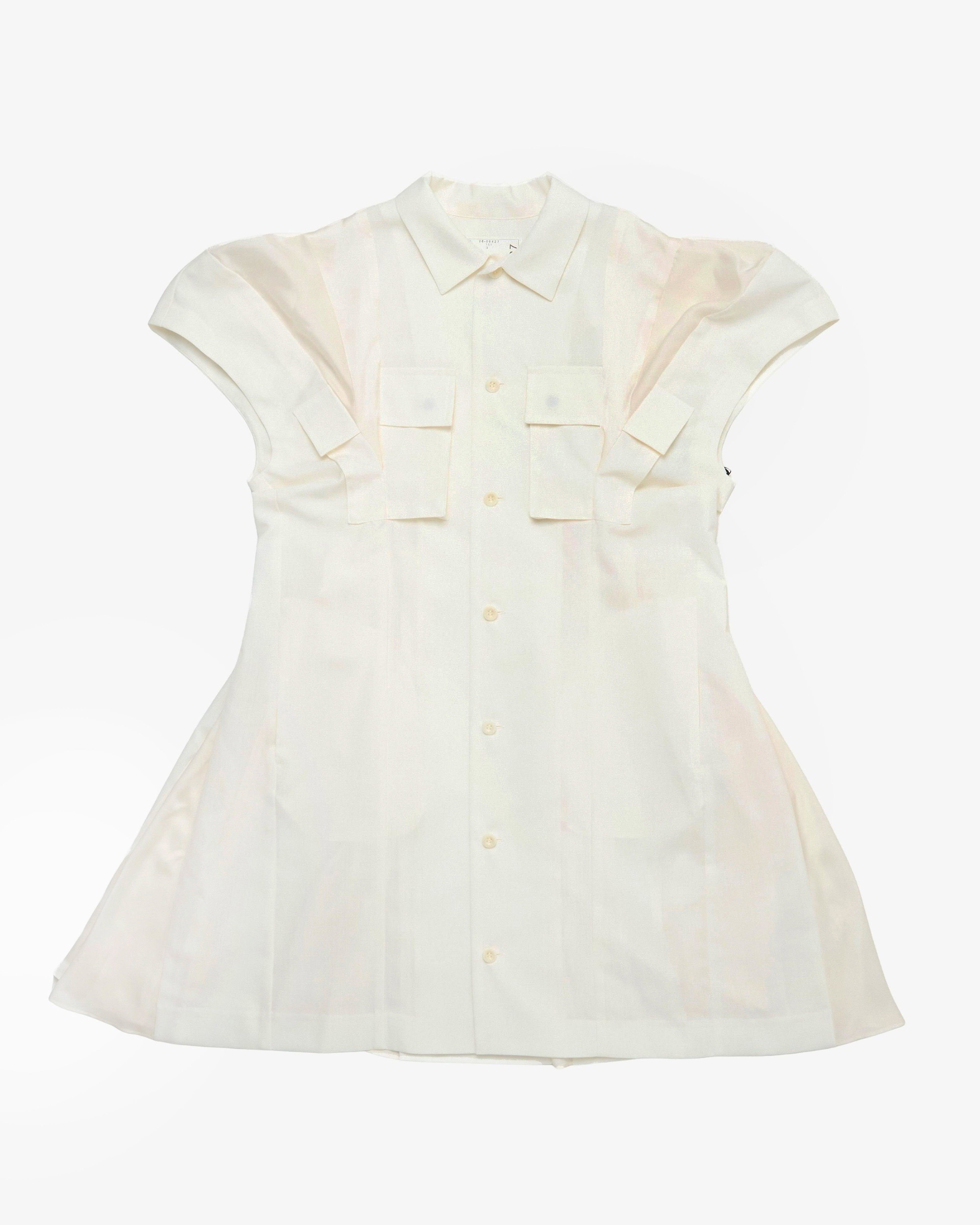 SACAI - Women's Wool Suiting Dress - (Off-White) by SACAI