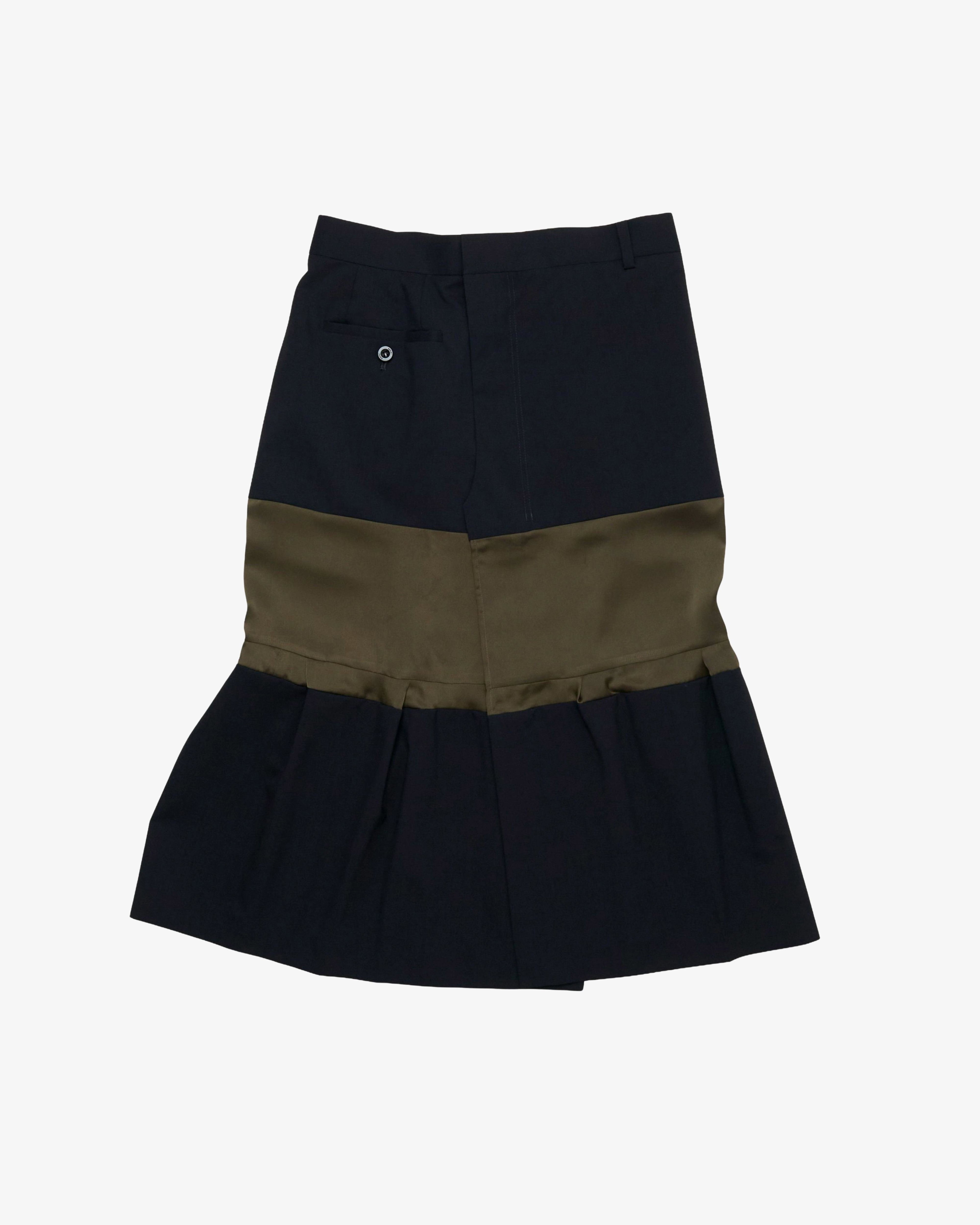 SACAI - Women's Wool Suiting Skirt - (Navy) by SACAI