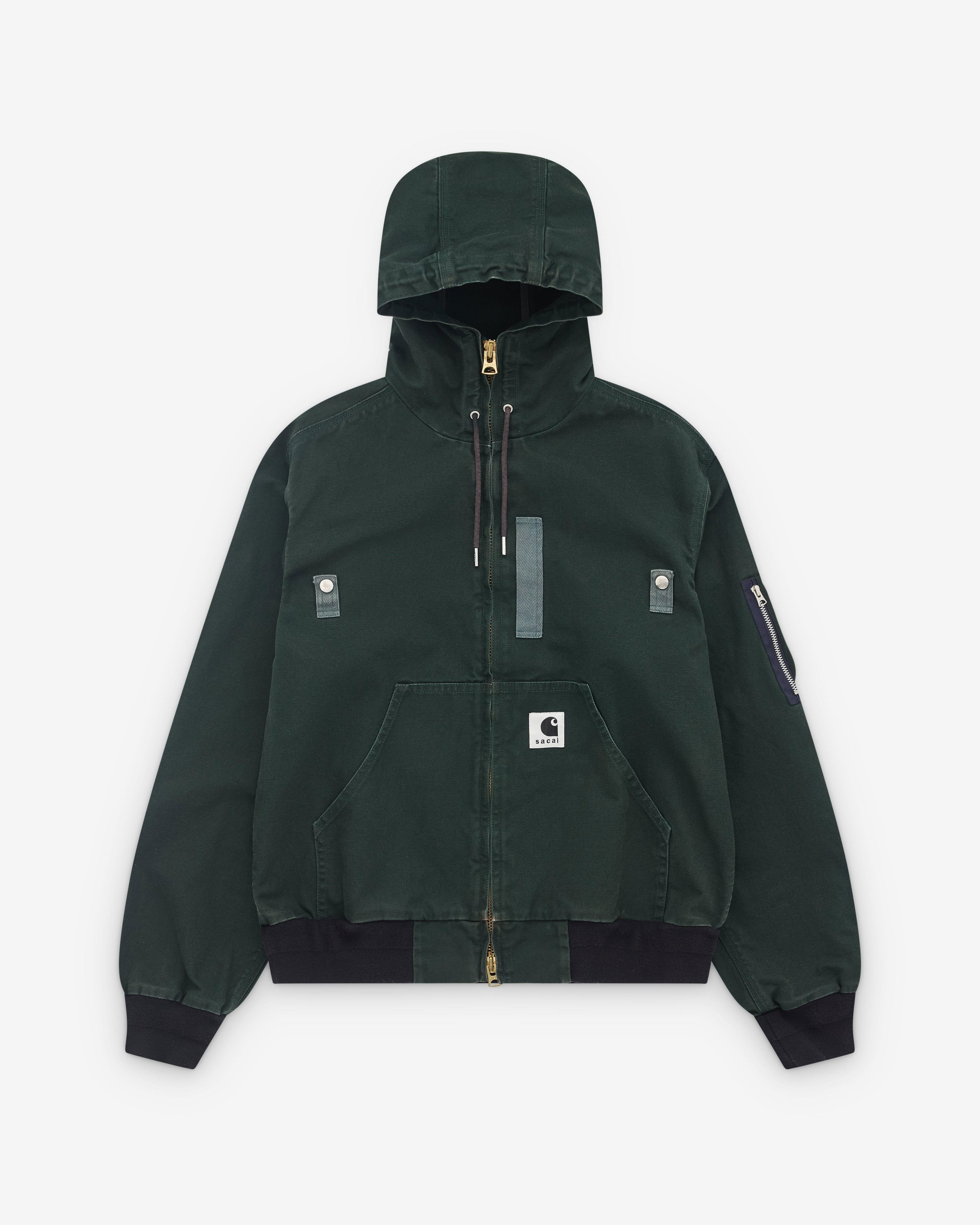 Sacai - Men's Carhartt WIP Canvas Hooded Jacket - (Dark Green) by SACAI
