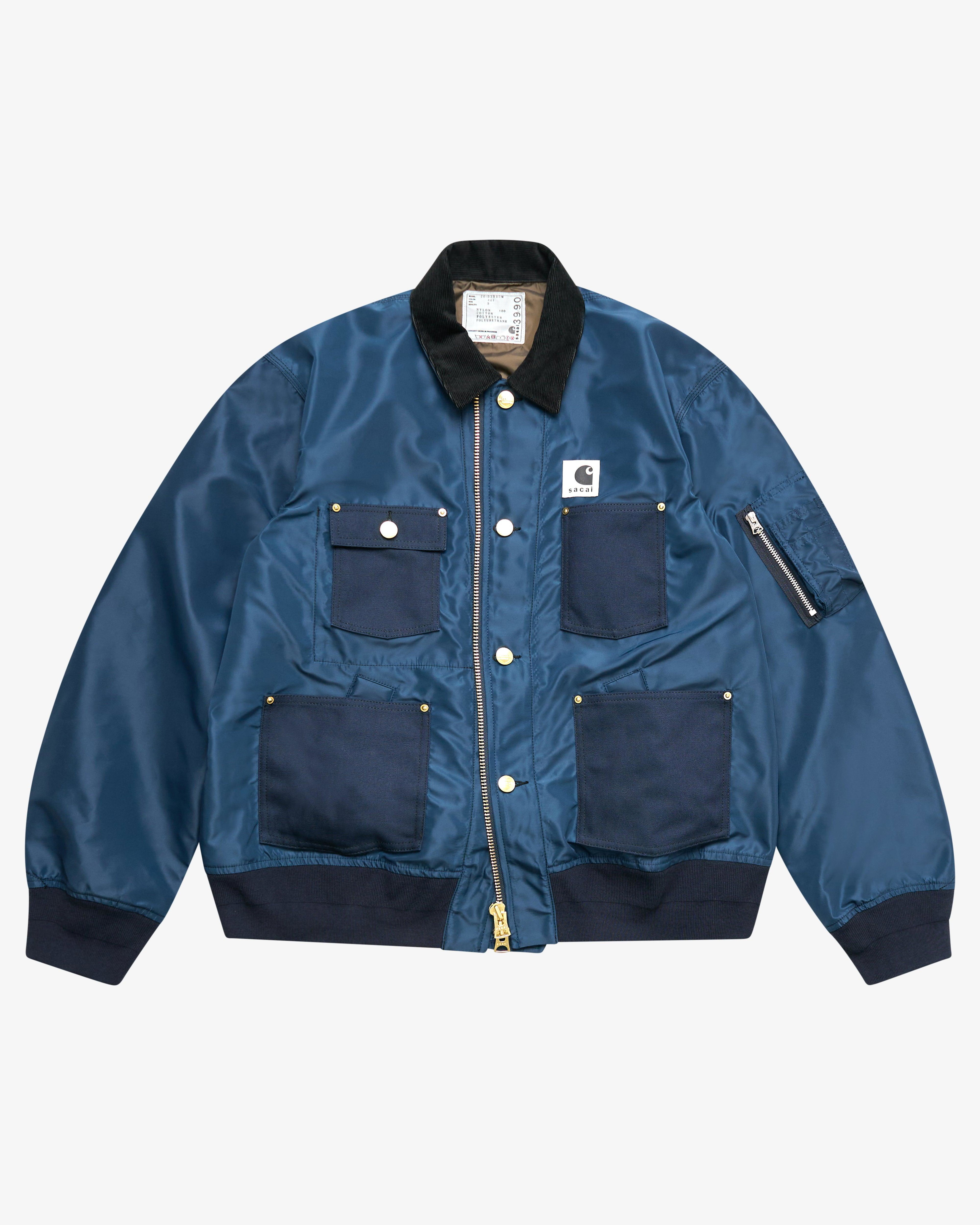 Sacai - Men's Carhartt WIP Canvas Work Jacket - (Navy) by SACAI Sacai - Men's Carhartt WIP Canvas Work Jacket - (Navy) by SACAI