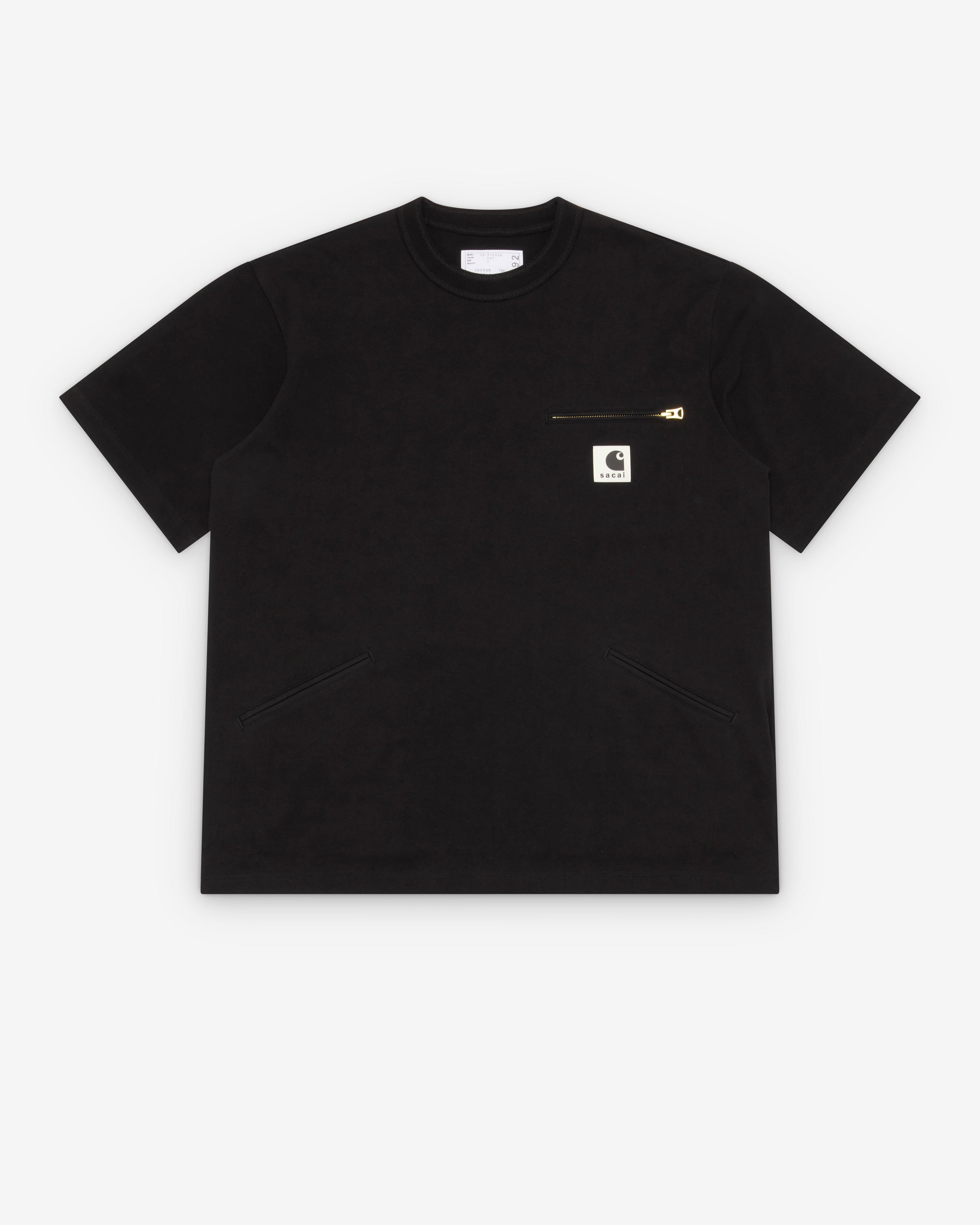 Sacai - Men's Carhartt WIP Cotton Jersey T-Shirt - (Black) by SACAI
