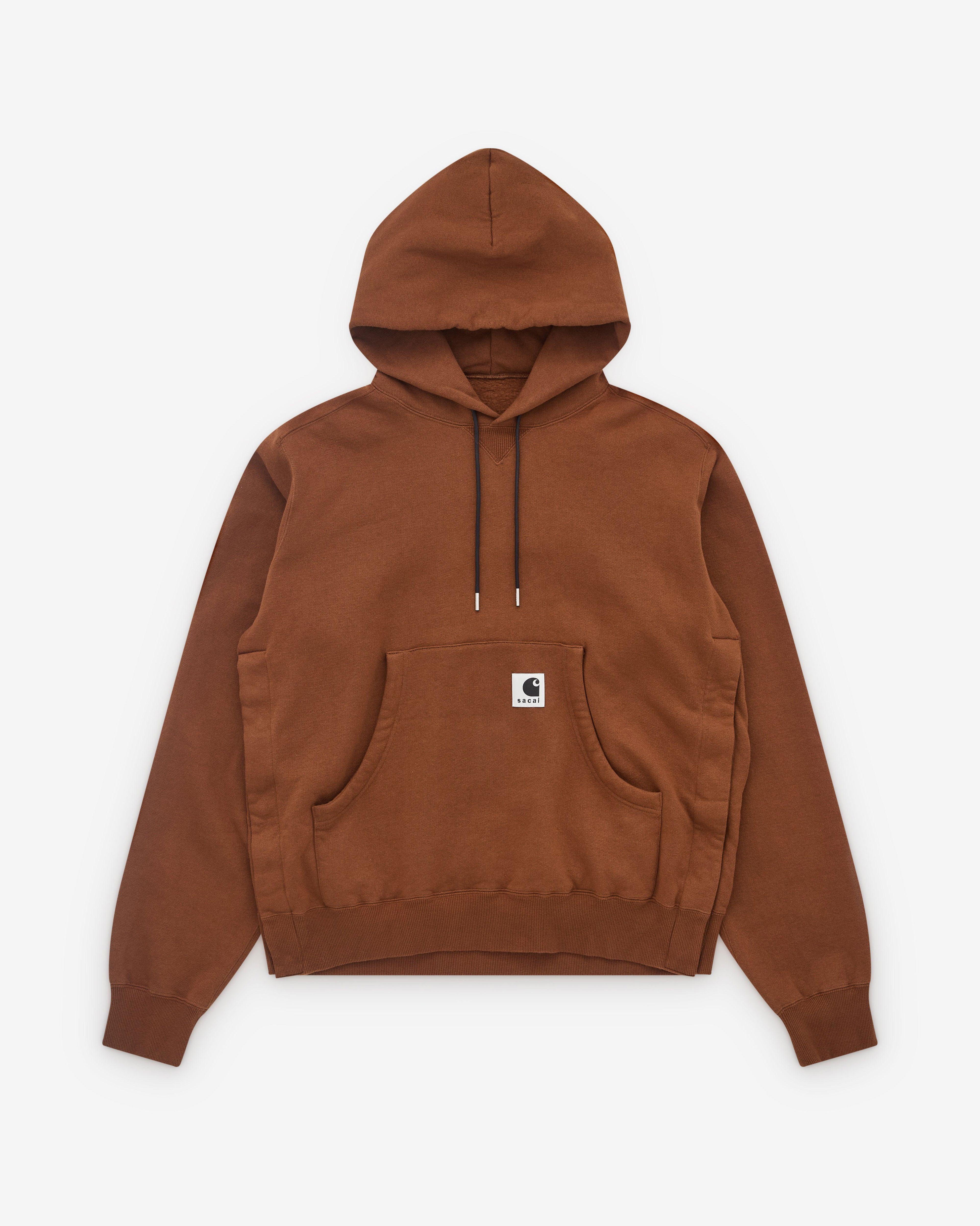 Sacai - Men's Carhartt WIP Jersey Hoodie - (Brown) by SACAI