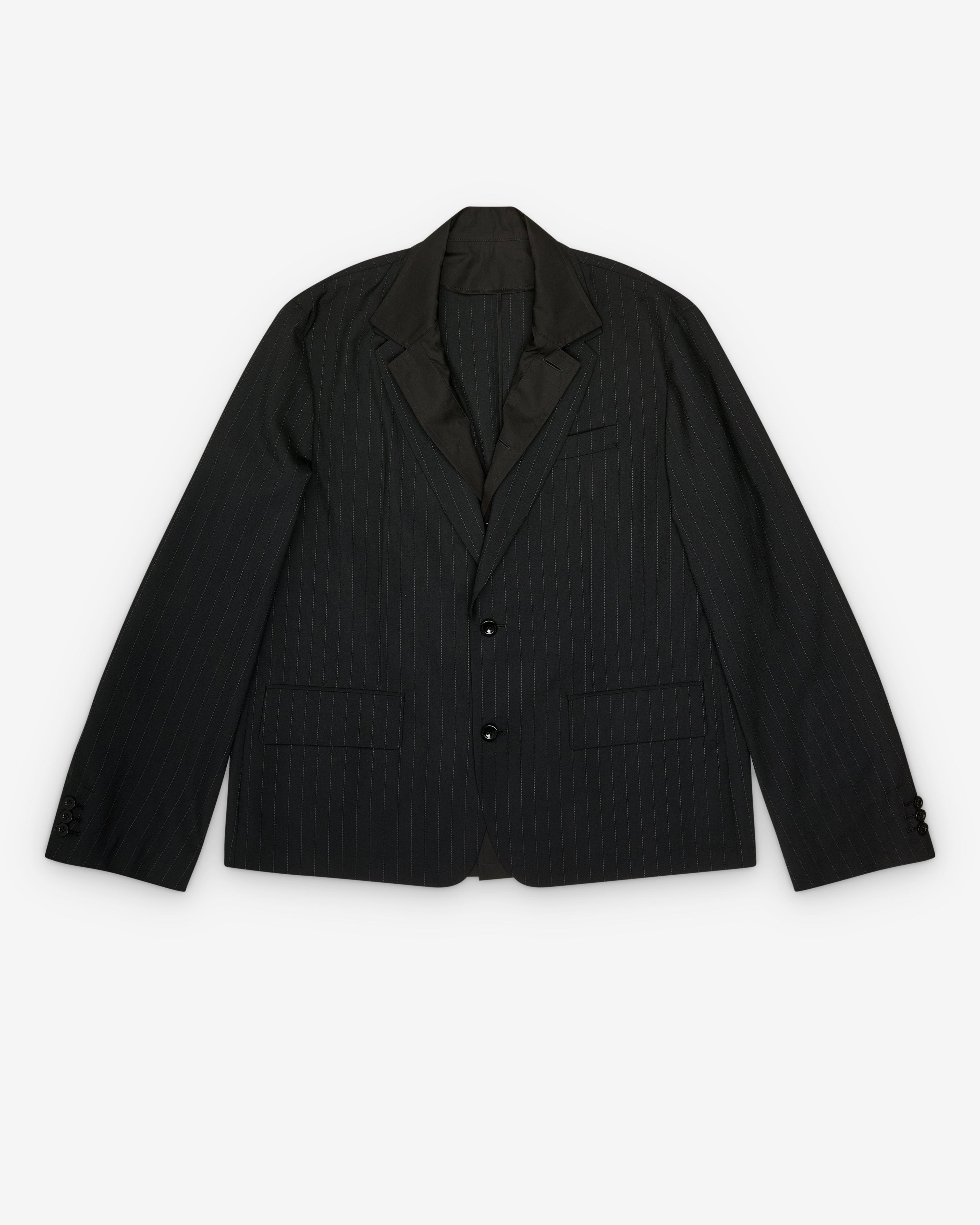 Sacai - Men's Chalk Stripe Jacket - (Black) by SACAI